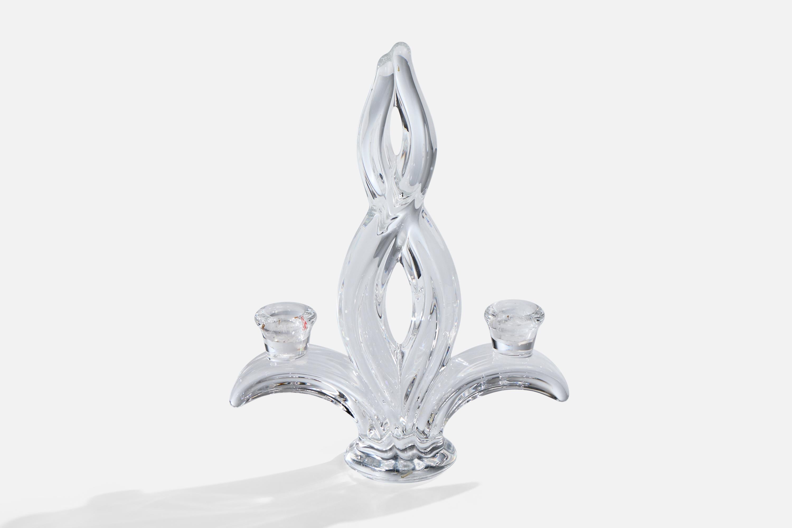 Vannes, Kandelaber, Glas, Frankreich, 1960er Jahre im Zustand „Gut“ im Angebot in High Point, NC