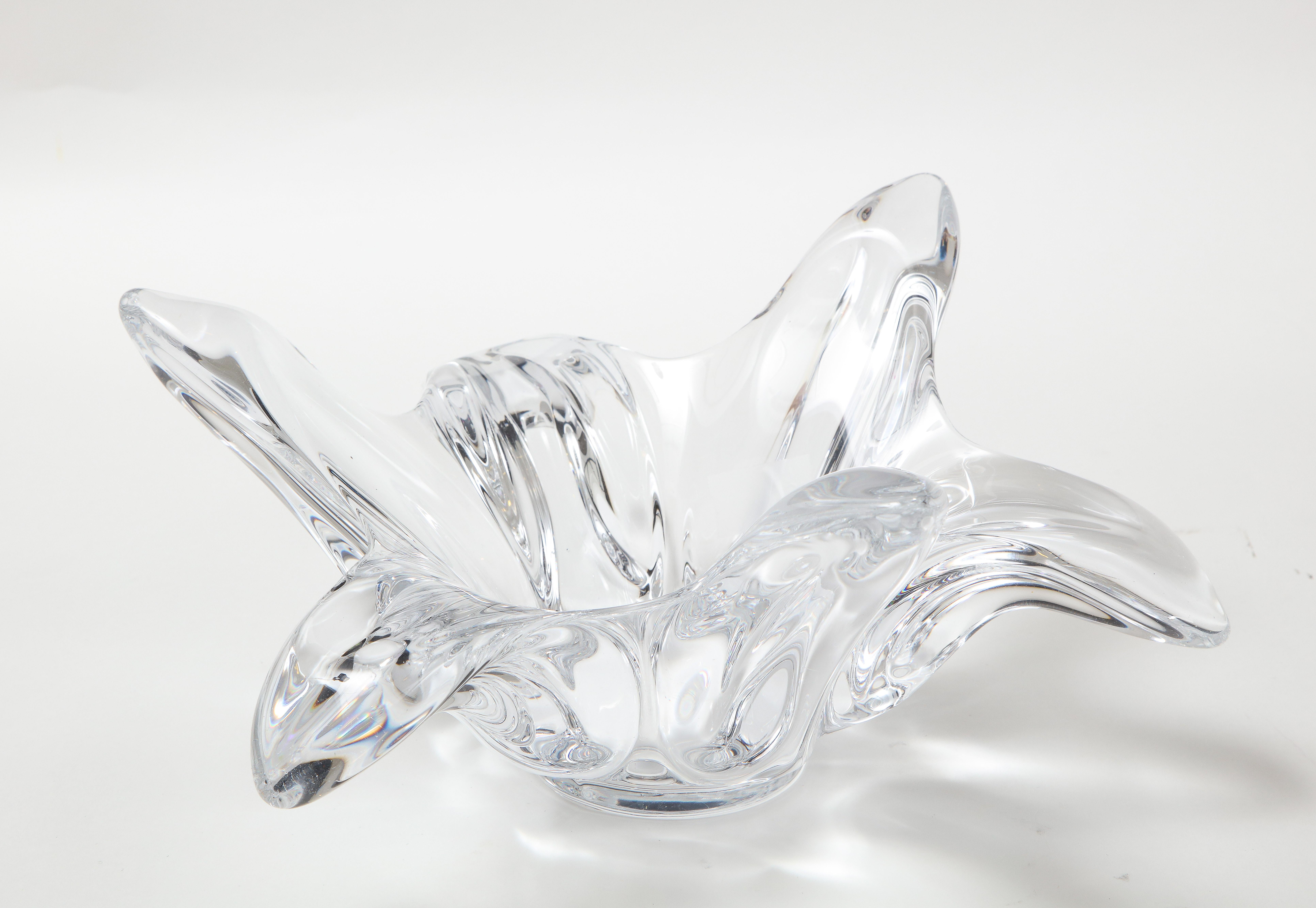 French Vannes Crystal Splash Bowl For Sale