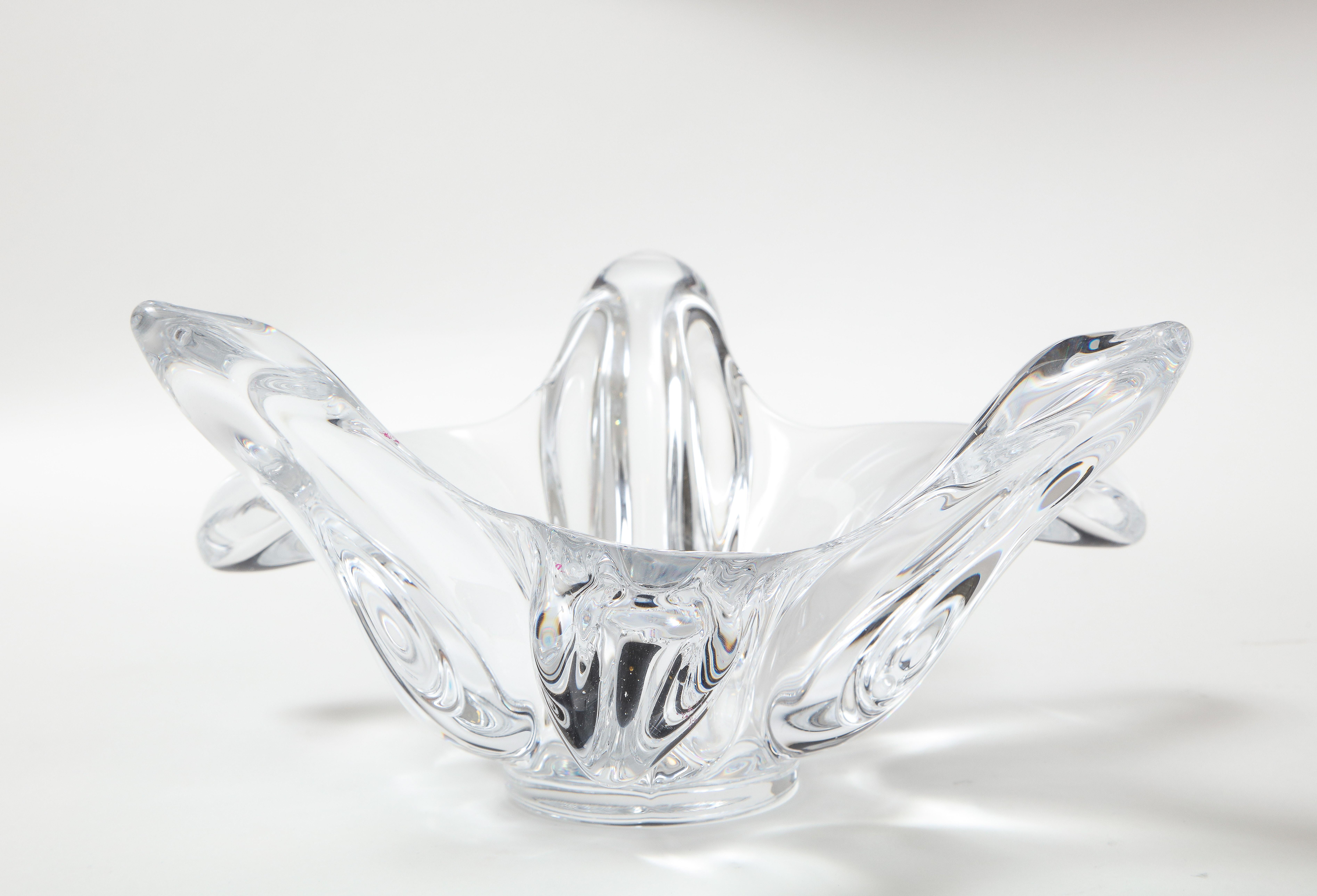 French Vannes Crystal Splash Bowl For Sale