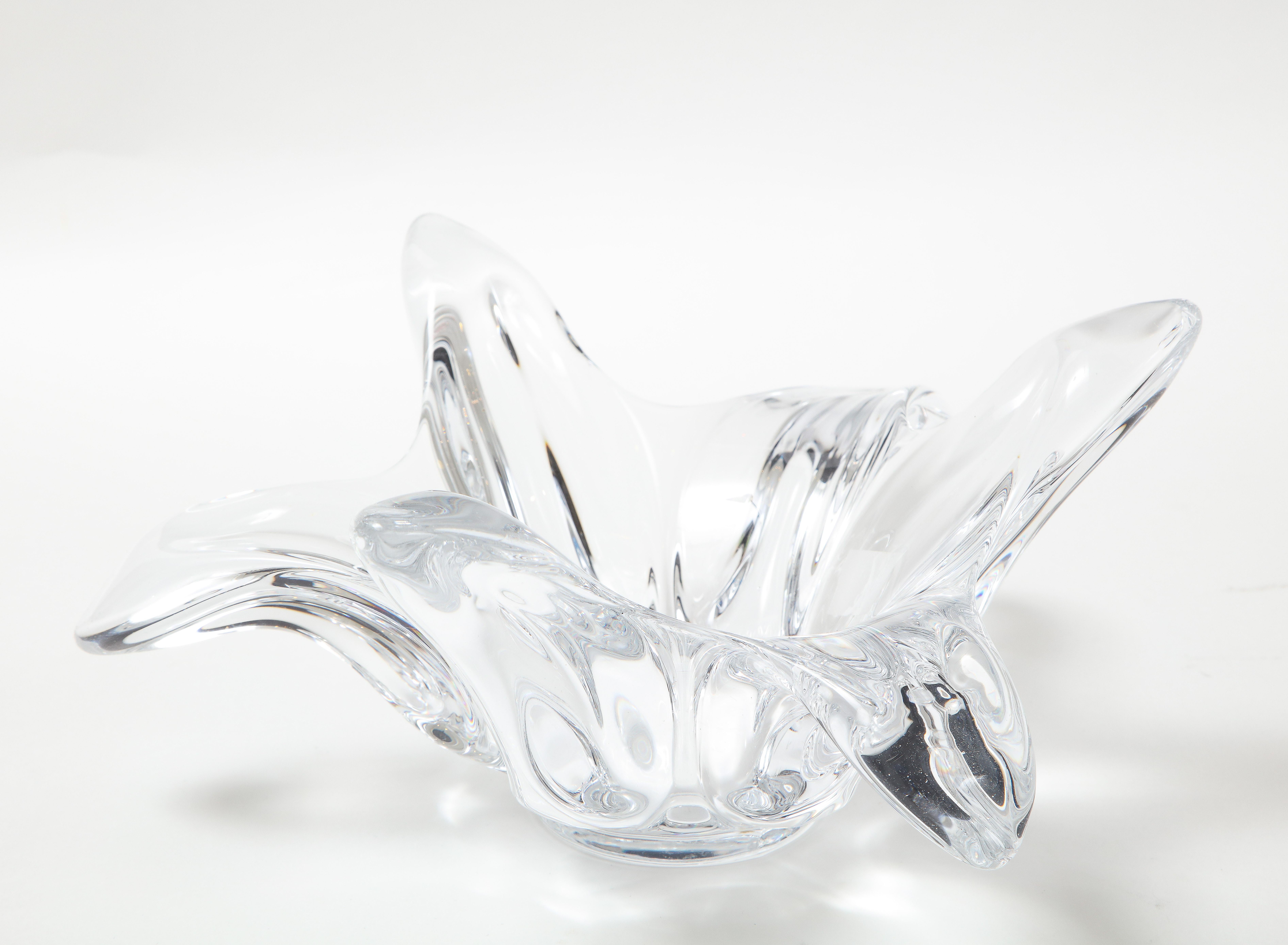 20th Century Vannes Crystal Splash Bowl For Sale