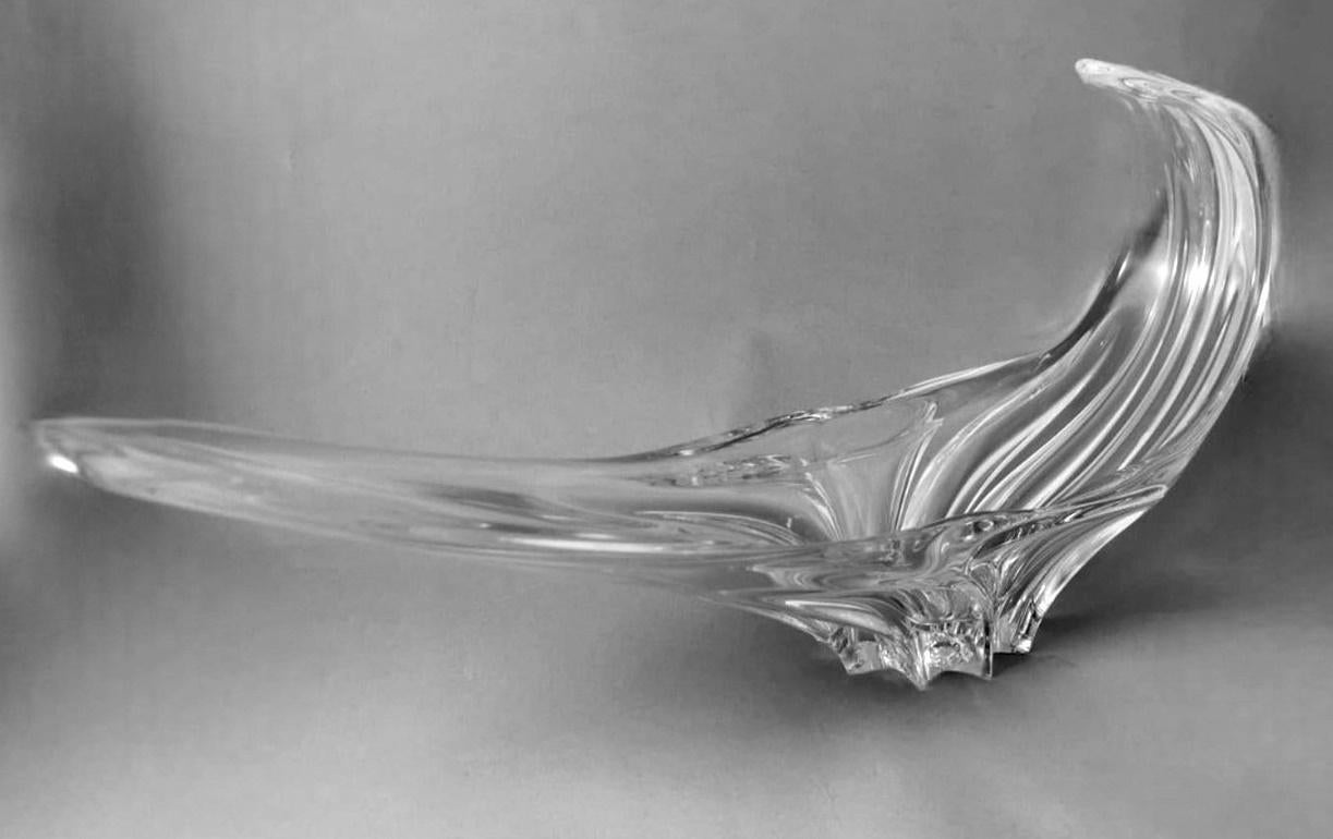 Vannes-le-chatel Cristalleries Style French Lead Crystal Centerpiece In Good Condition For Sale In Prato, Tuscany