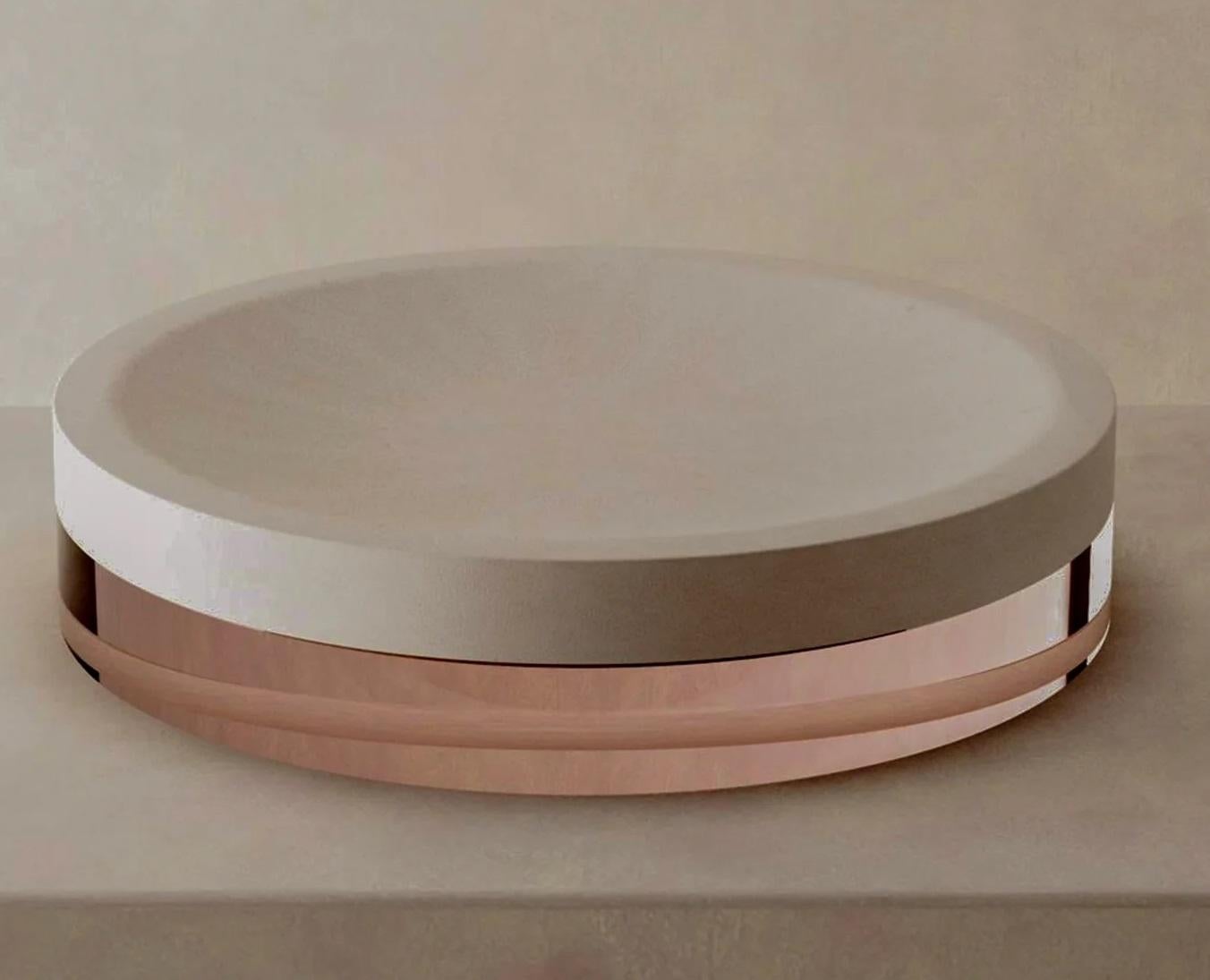 Vano Model 1 Pink Tray by Eter Design
Unique Piece.
Dimensions: Ø 6.8 x H 33 cm.
Materials: Clay.

Sustainable - Eco-friendly. Handmade. Each piece may vary slightly in color, size, texture and shape. Also available in blue. Please contact