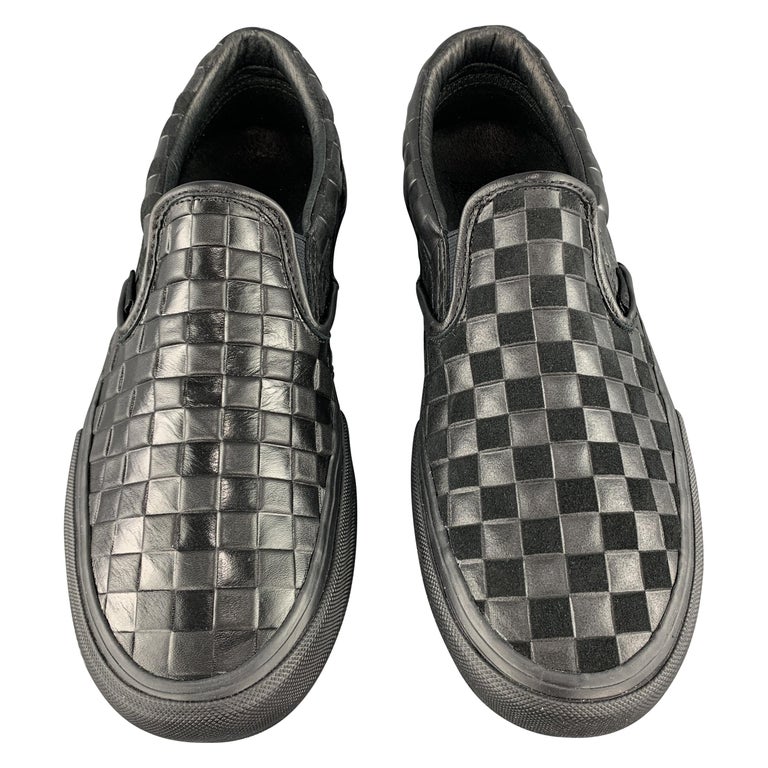 Louis Vuitton LV Inspired Custom Slip on checkerboard Vans