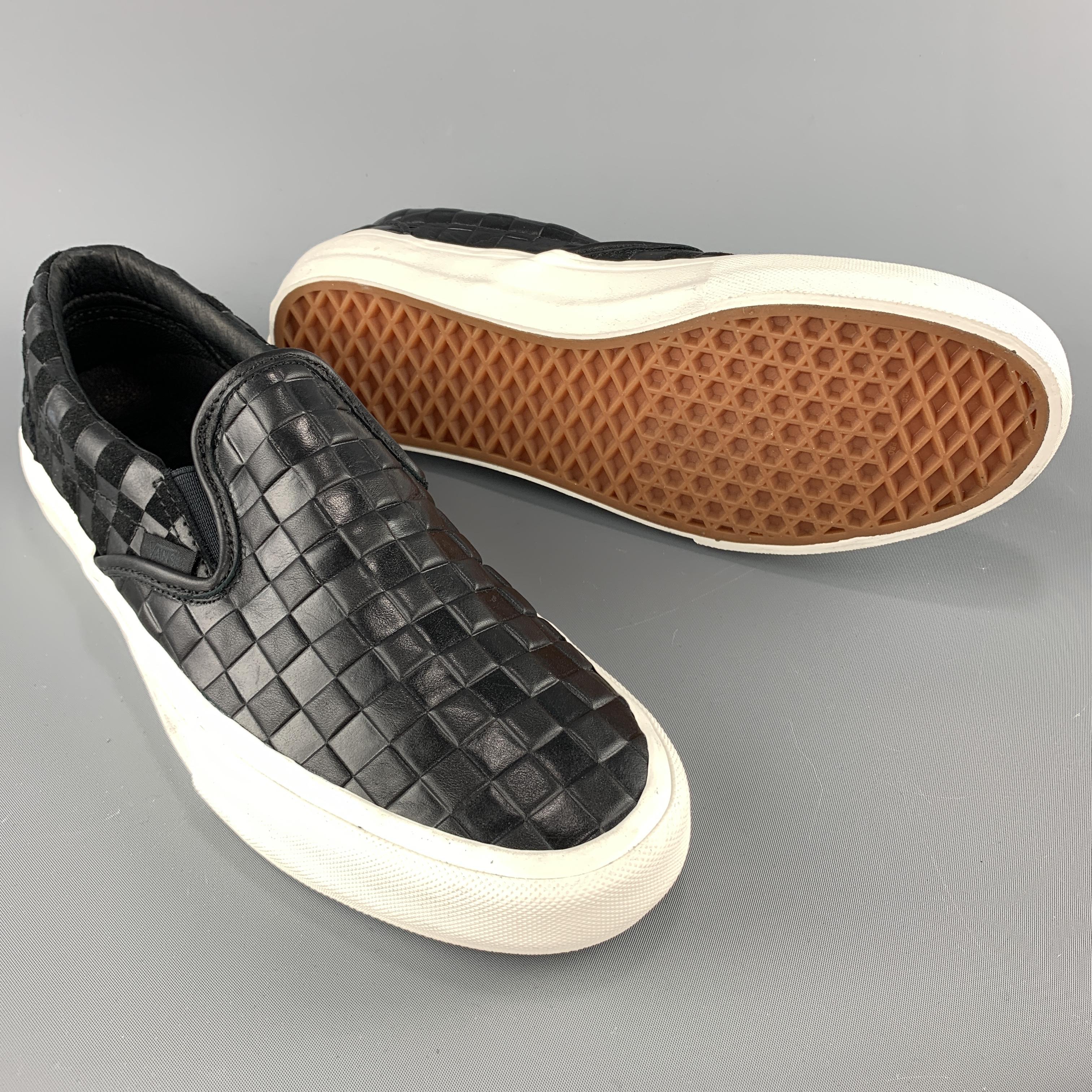 leather checkered vans