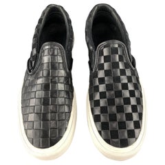 VANS x ENGINEERED GARMENTS Size 9.5 Black/White Checkered Leather Sneakers