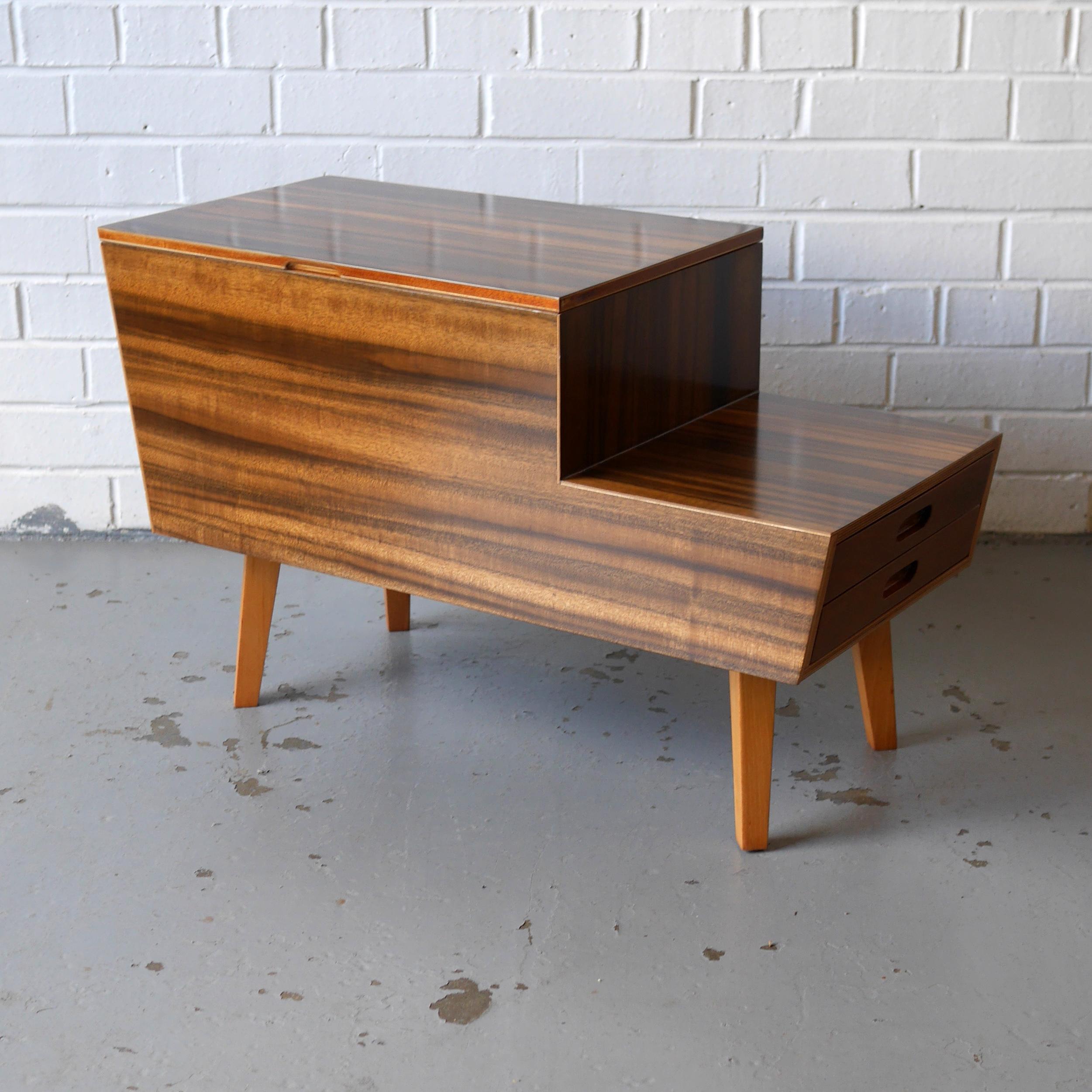 Mid-Century Modern Vanson Workbox or Side Table by Peter Hayward for Vanson, circa 1957