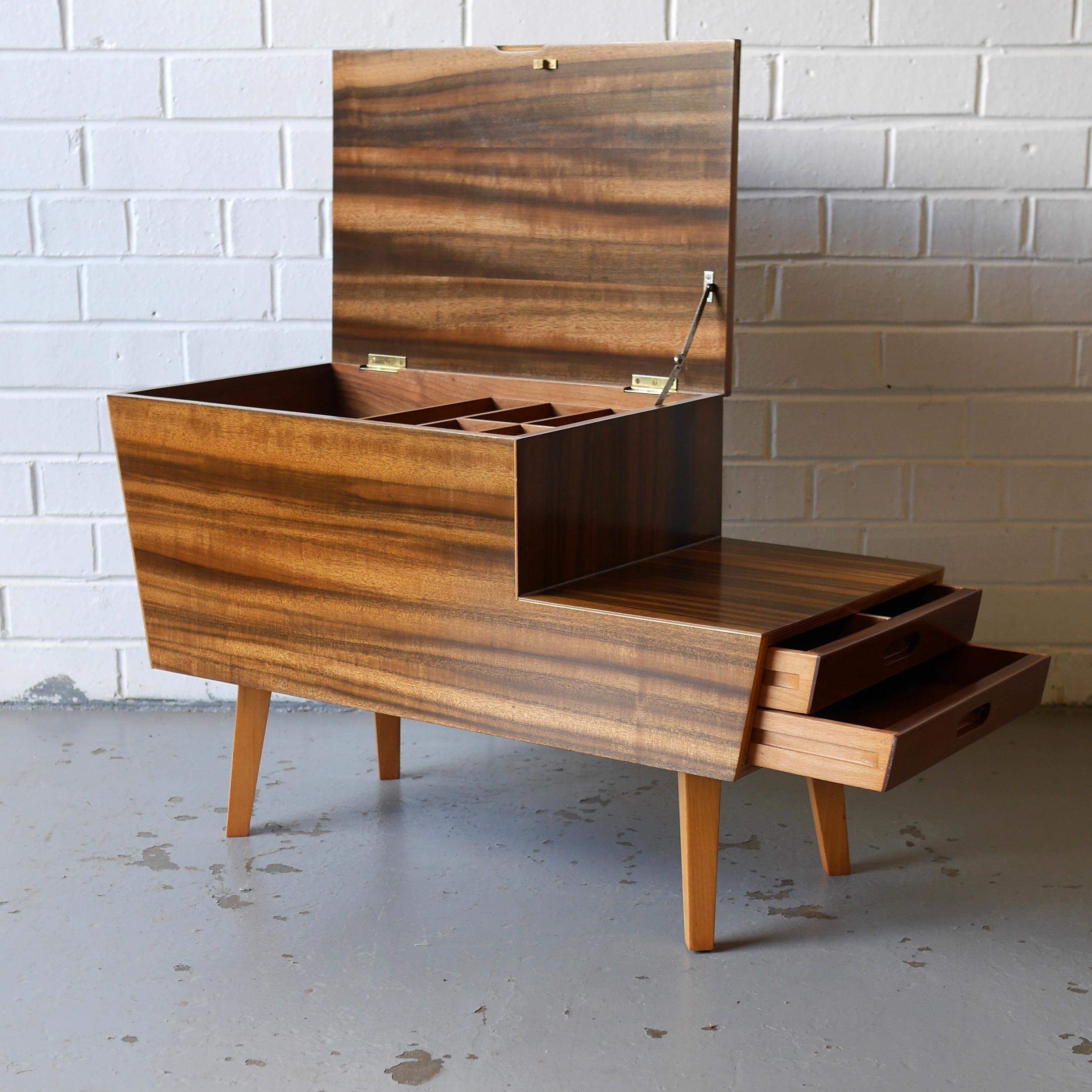 Vanson Workbox or Side Table by Peter Hayward for Vanson, circa 1957 In Good Condition In Derby, Derbyshire