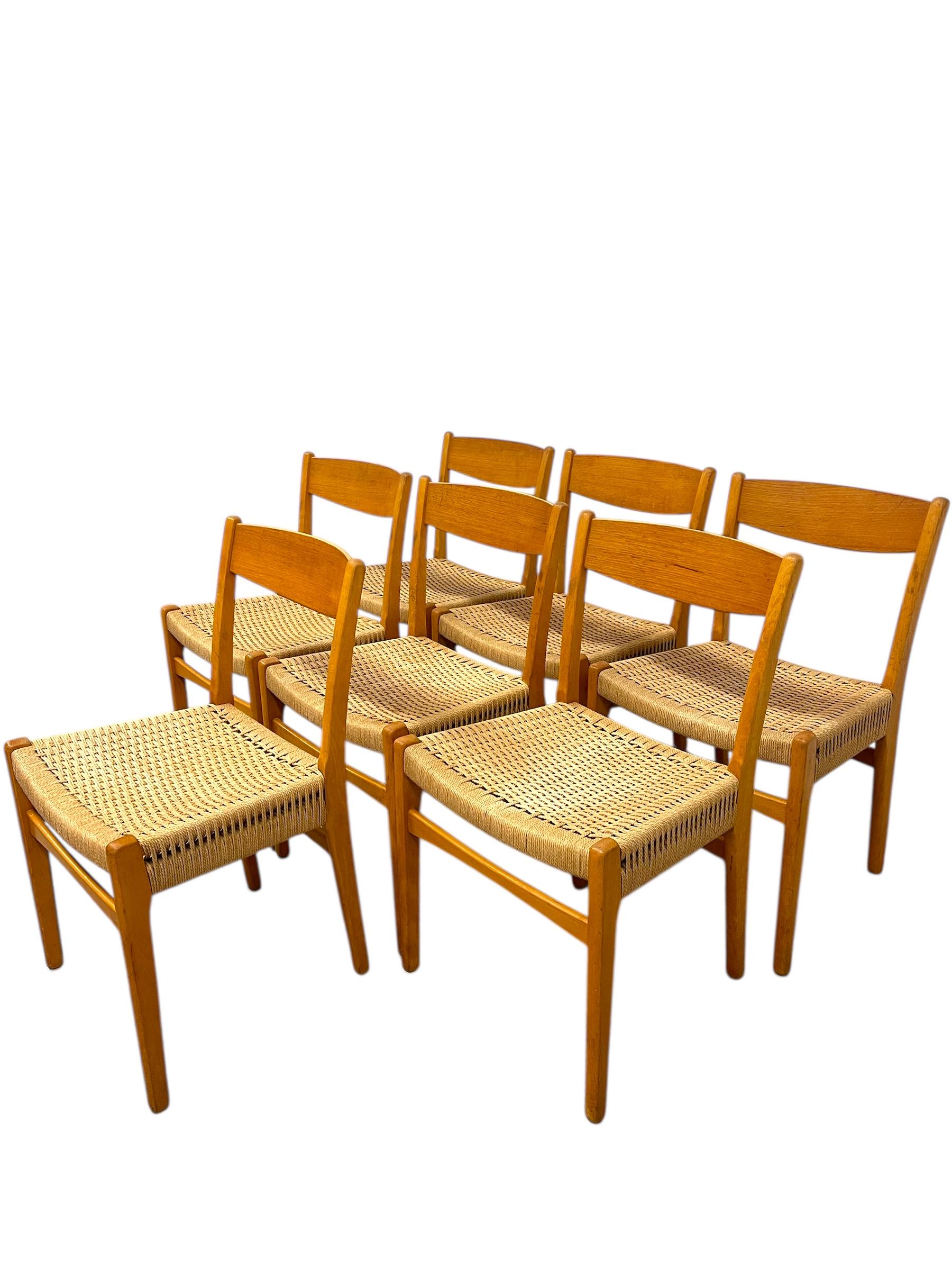 Vantage Dänischer Mid Century modern Esszimmerstuhl 7er Set von Skovmand & Andersen im Zustand „Gut“ im Angebot in Seattle, WA