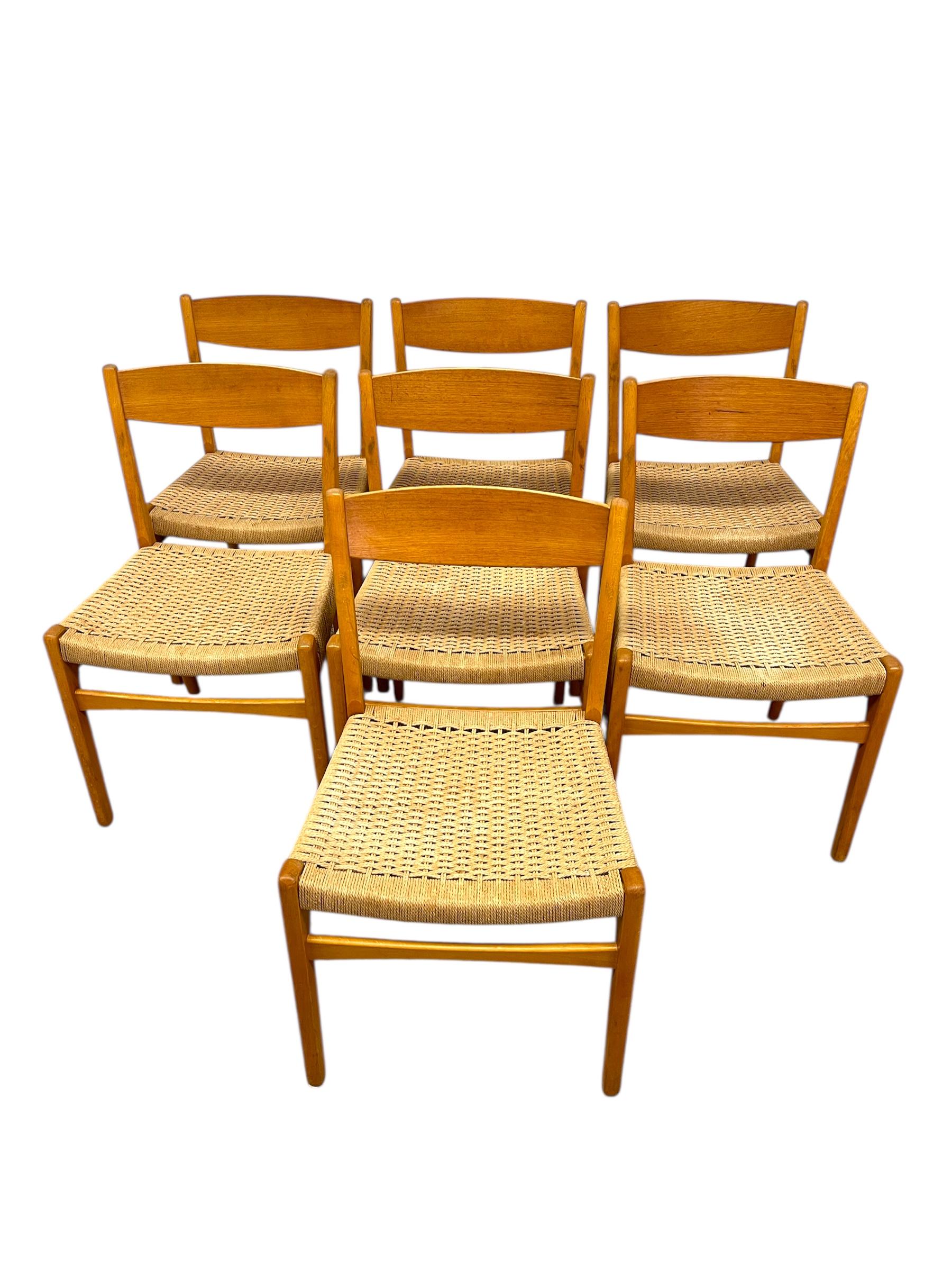 Vantage Dänischer Mid Century modern Esszimmerstuhl 7er Set von Skovmand & Andersen im Angebot 3