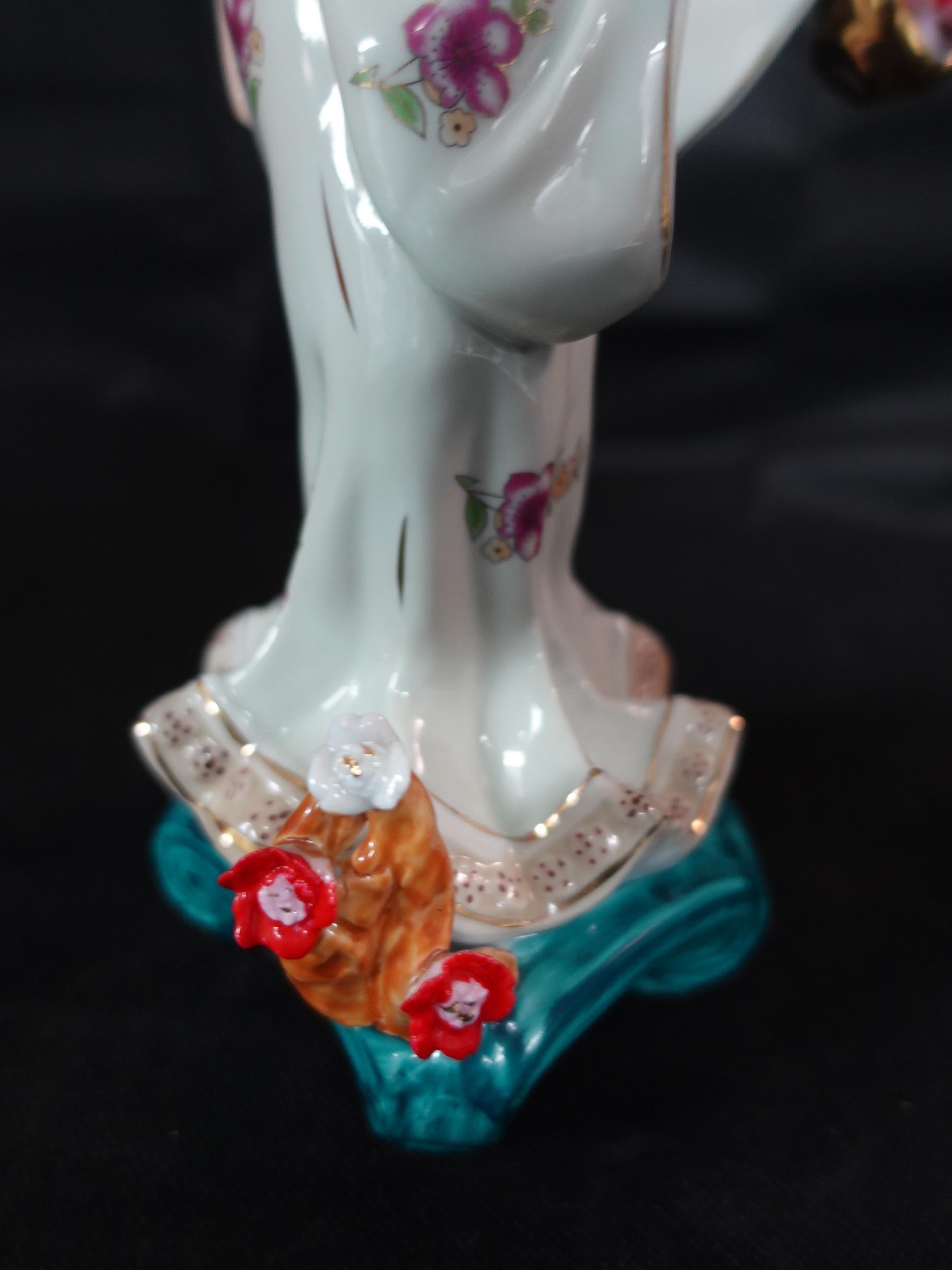 Porcellana Coppia di statue di geisha giapponese Vantage