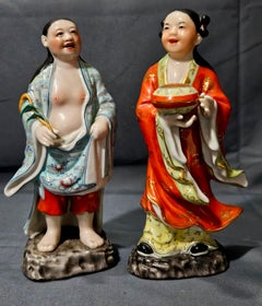 Vantage Two Immortals of Harmony and Unity Porcelain Figures