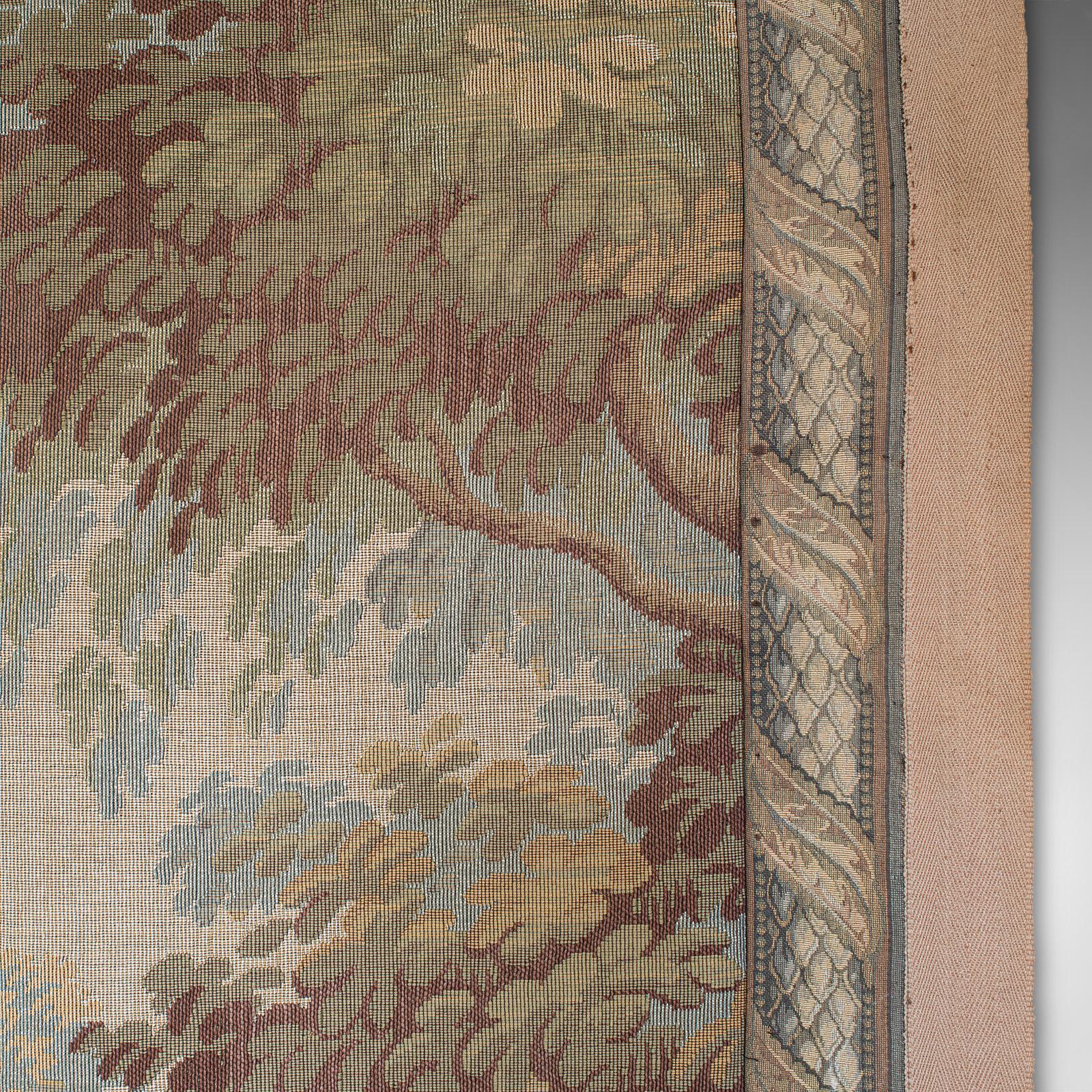 Hand-Crafted vAntique Verdure Tapestry, Continental, Textile, Wall, Decorative, Victorian
