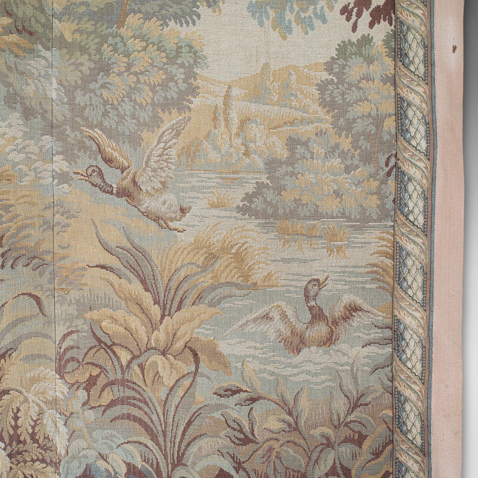 vAntique Verdure Tapestry, Continental, Textile, Wall, Decorative, Victorian 1