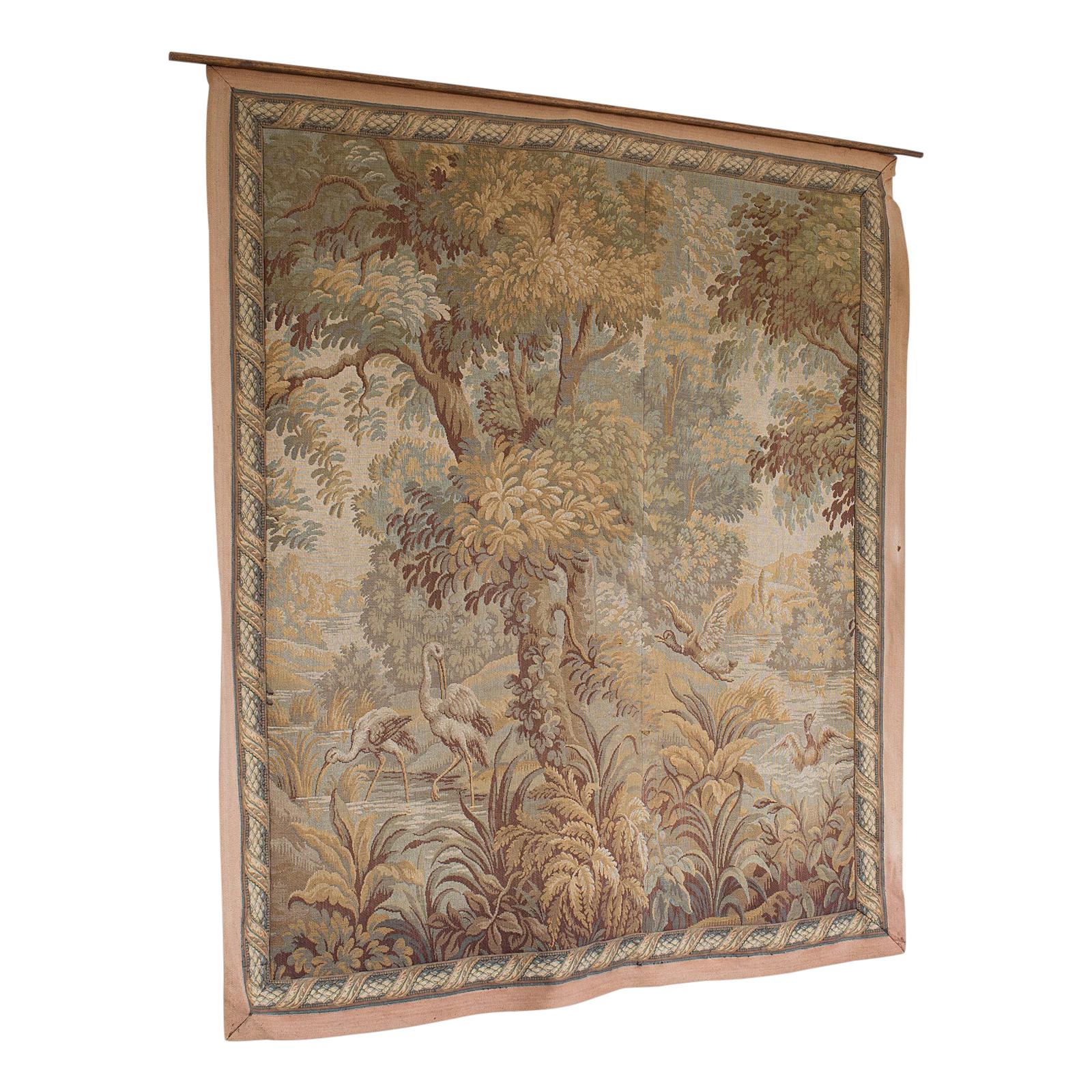 vAntique Verdure Tapestry, Continental, Textile, Wall, Decorative, Victorian