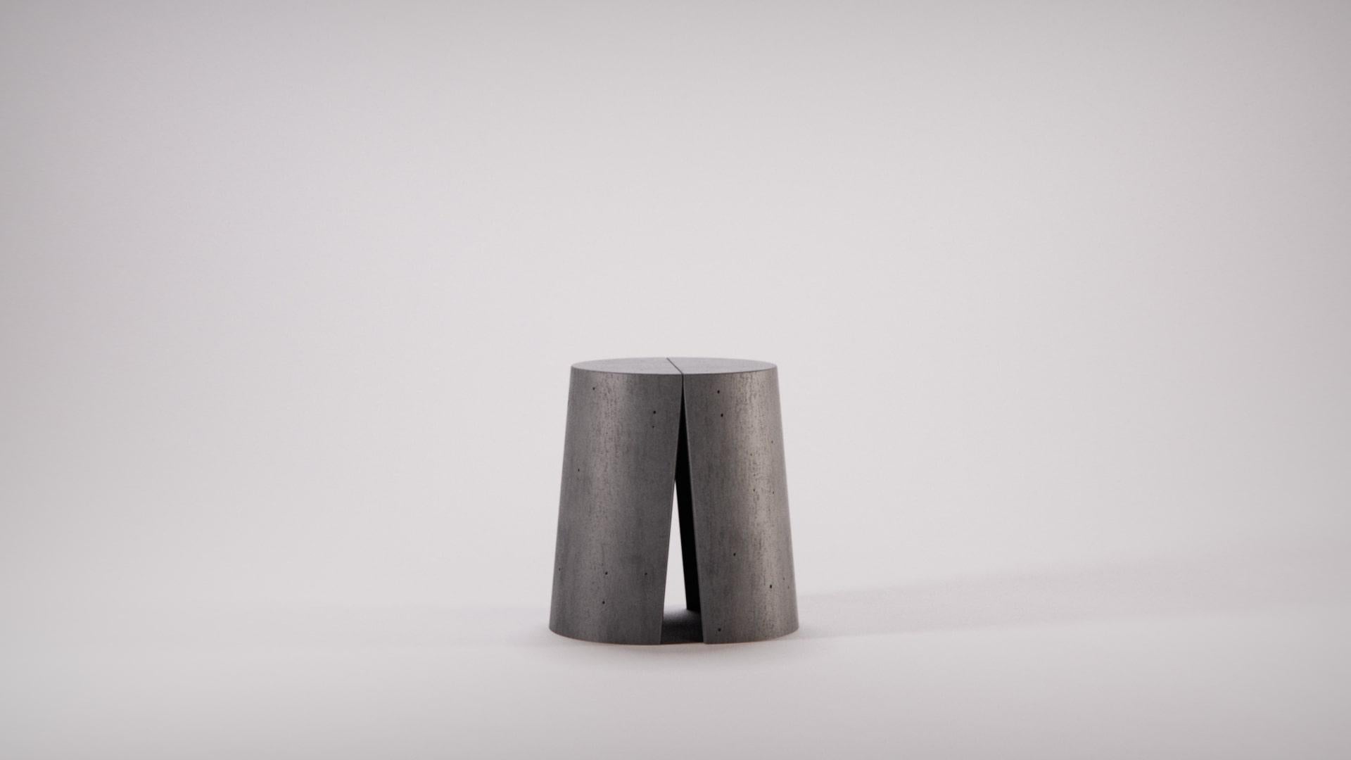 Varco Concrete Stool by Ernesto Messineo in White Shade for Forma&Cemento For Sale 7