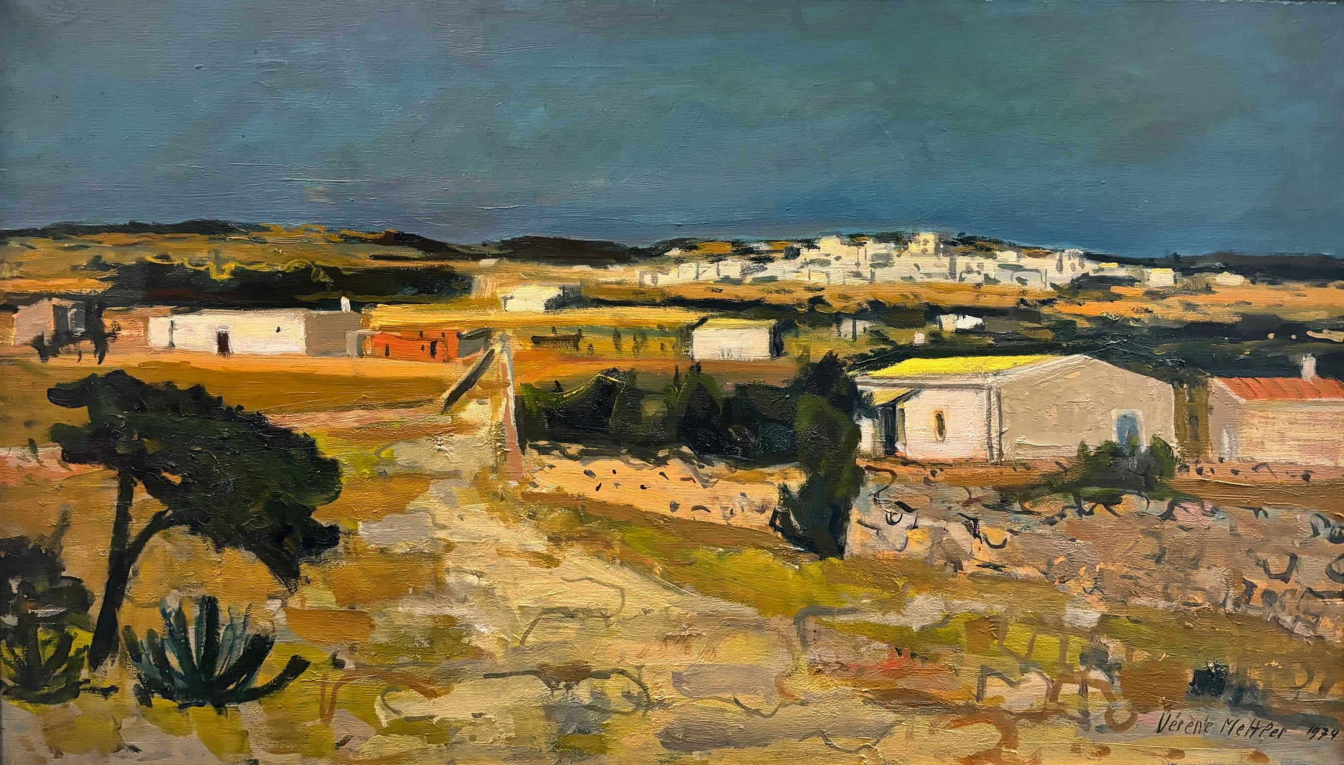 Landschaft von Vérène Mettler - Öl auf Leinwand 46x80 cm