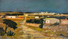 Paysage de Vérène Mettler - Huile sur toile 46x80 cm