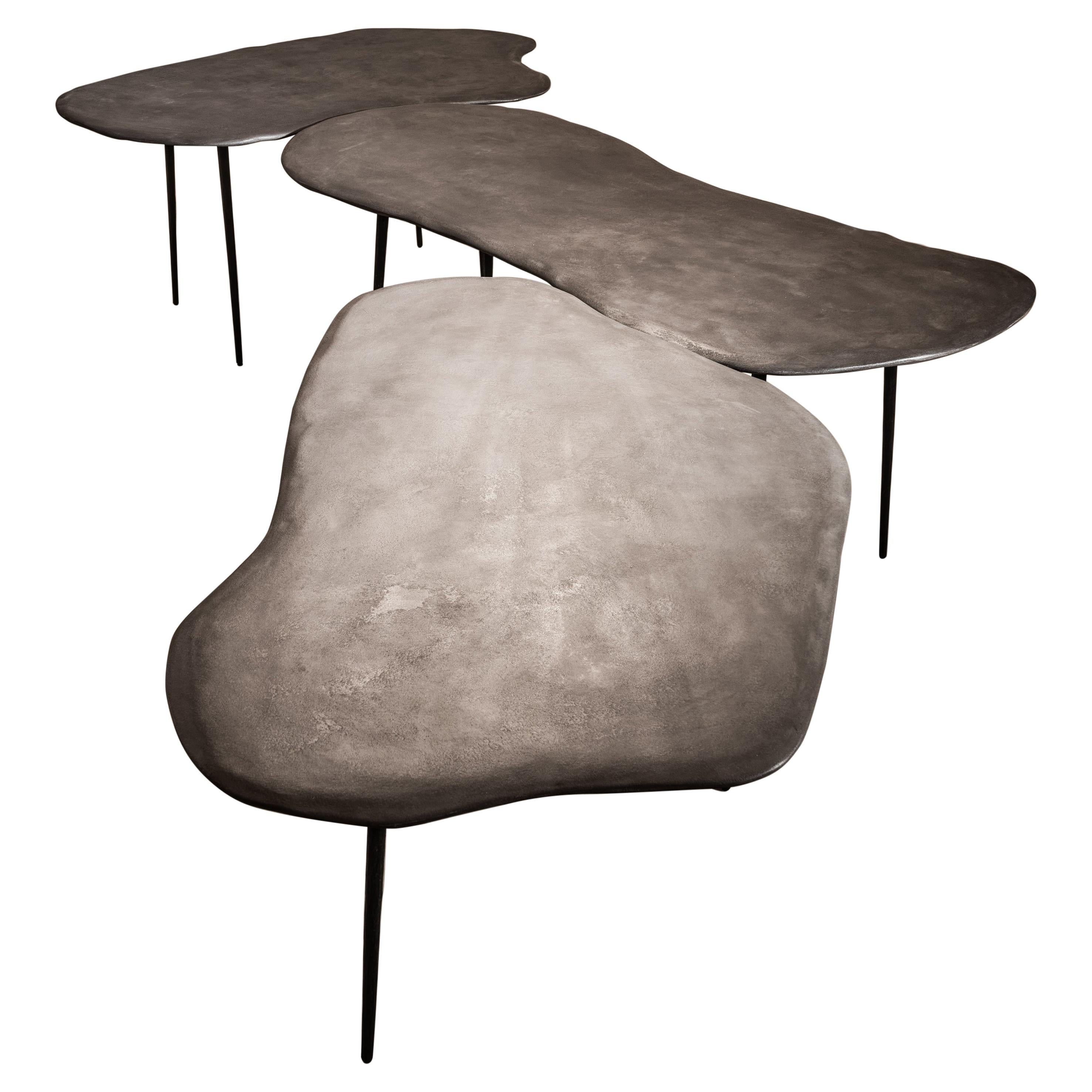 Trio de tables Varenna par Studio Emblématique