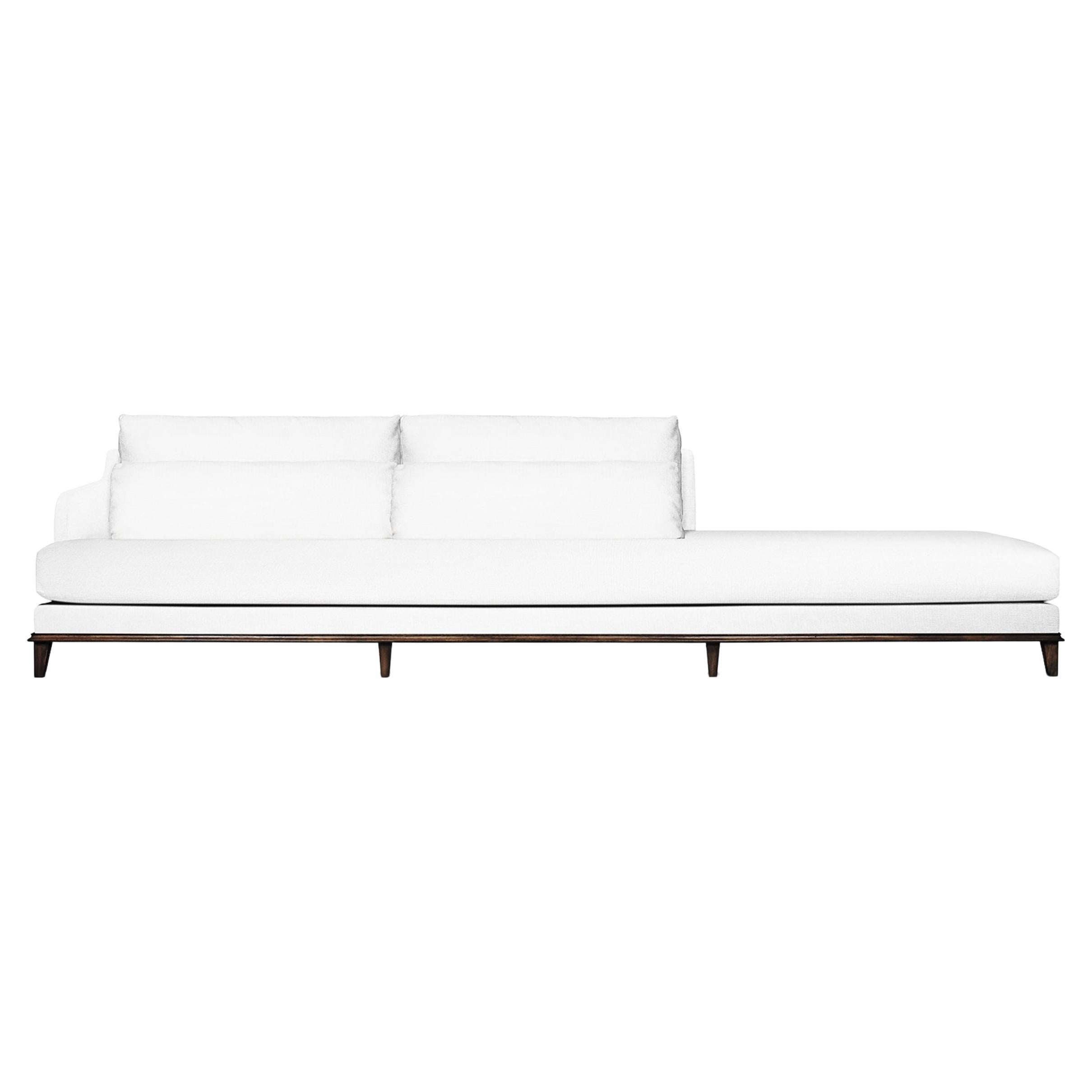 Varesse Sofa: Wooden Base with a Modern Finish, Feather Pillows & Upholstery