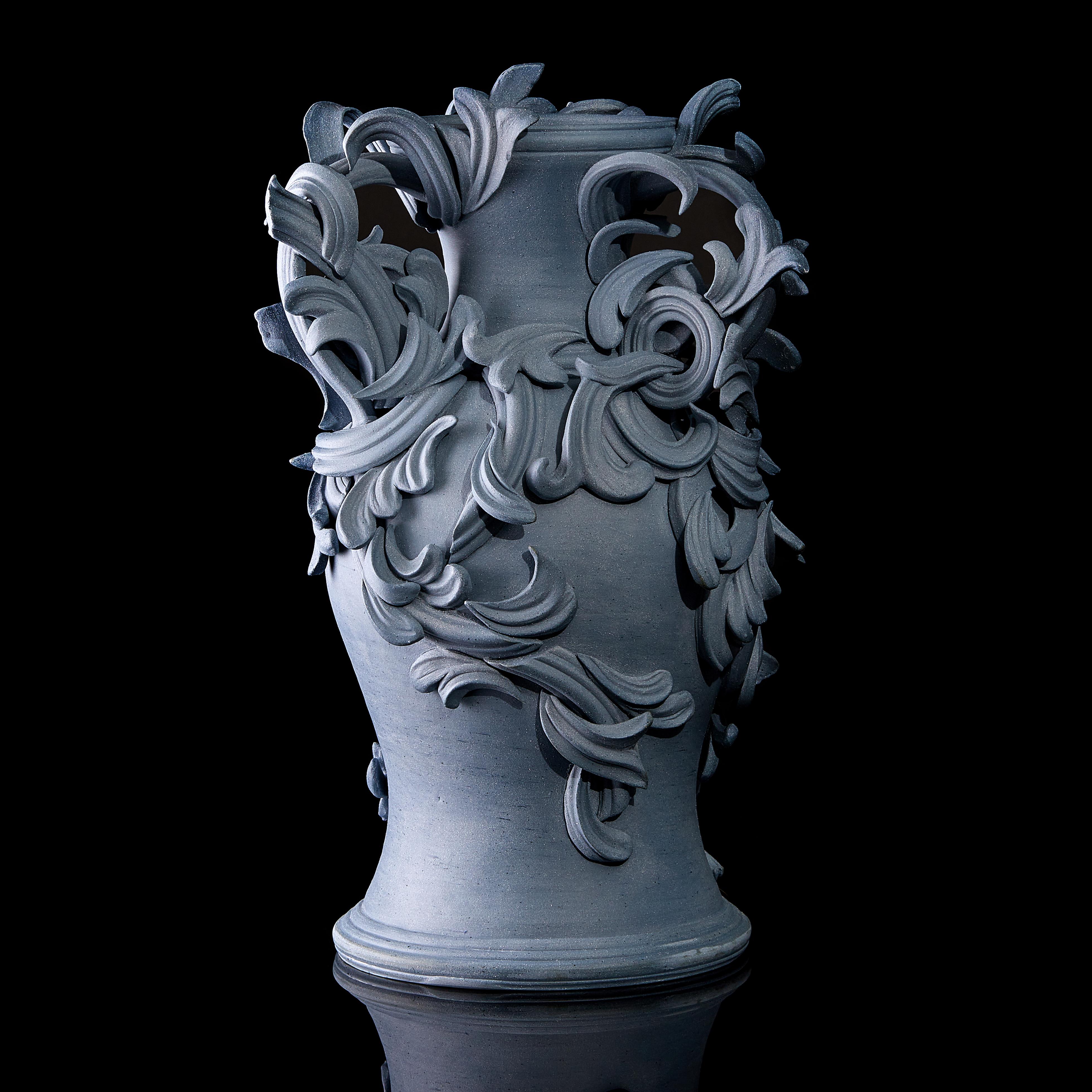 Organic Modern Vari Capitelli IX, a Unique Ceramic Sculptural Vase in Blue by Jo Taylor