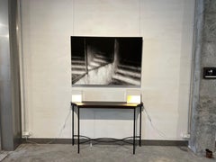 Vari Carames, scale in tela di cotone, bianco e nero, specchio di ombre leggere