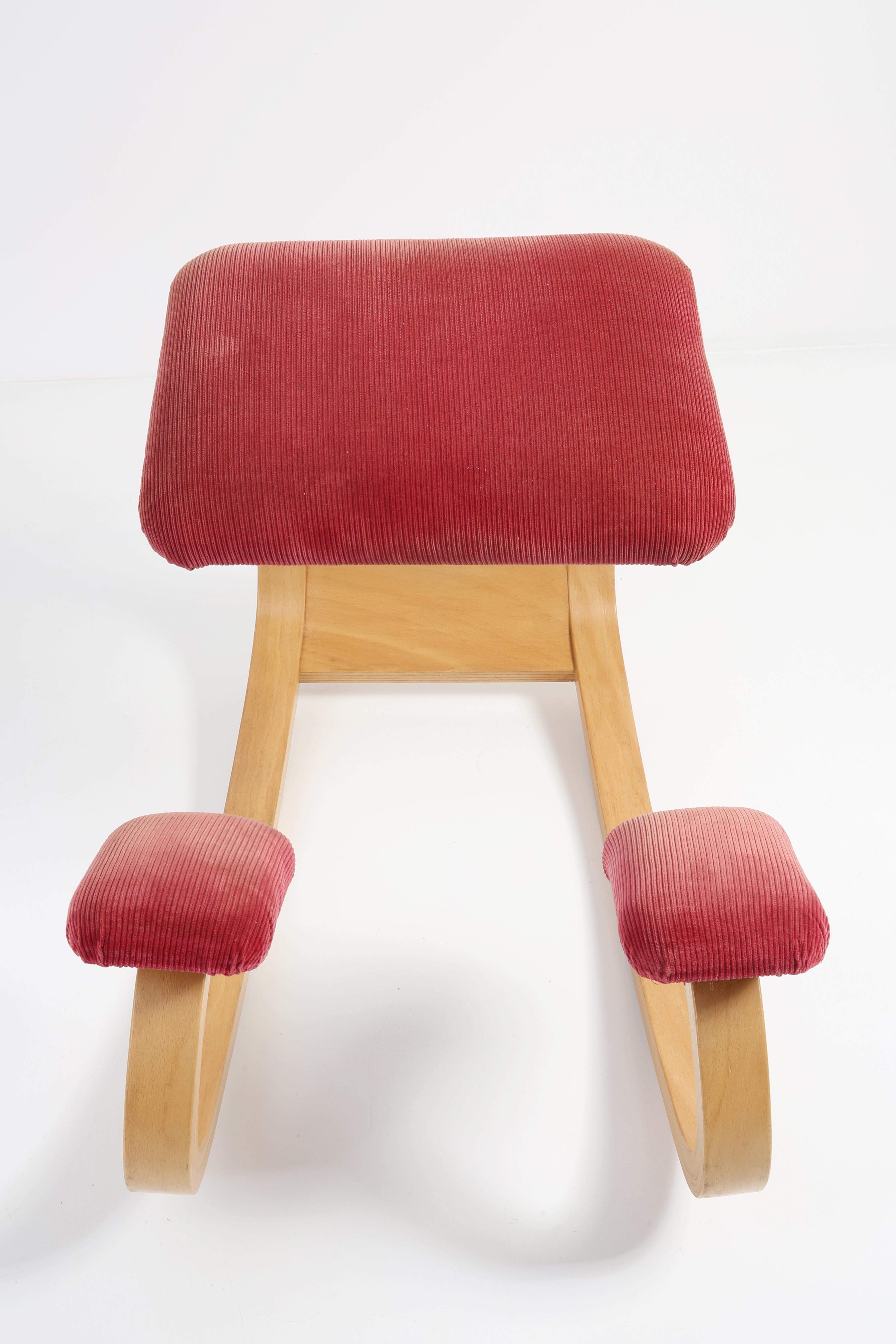 Fabric Variable Balans Peter Opsvik Kneeling Ergonomic Chair, Varier, 1970s, Norway