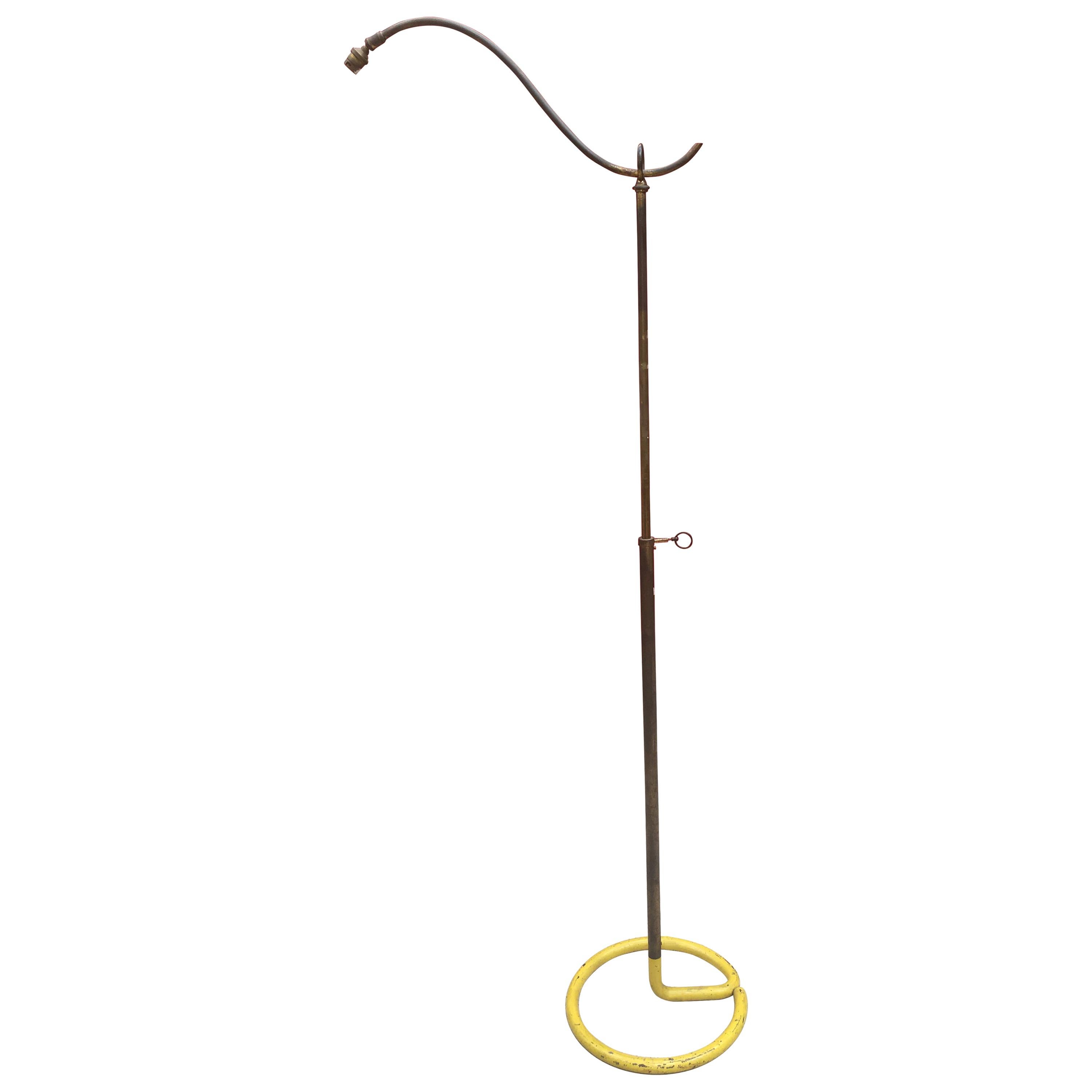 Variable Height French Floor Lamp, circa 1950 For Sale