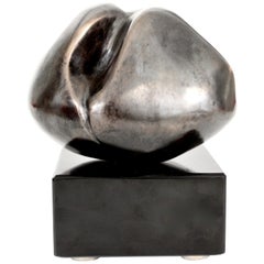 Victor Crewe Variation 1 Bronze Sculpture on Black Marble Base Signed Crewe