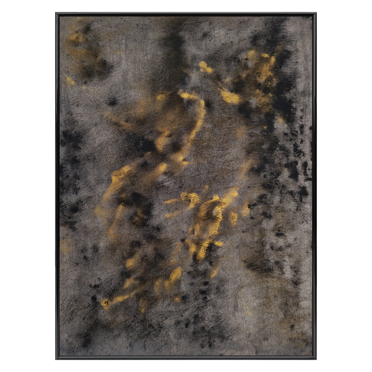 "Variation" Abstract Painting by Pascal & Annie LENIAU, French Artists