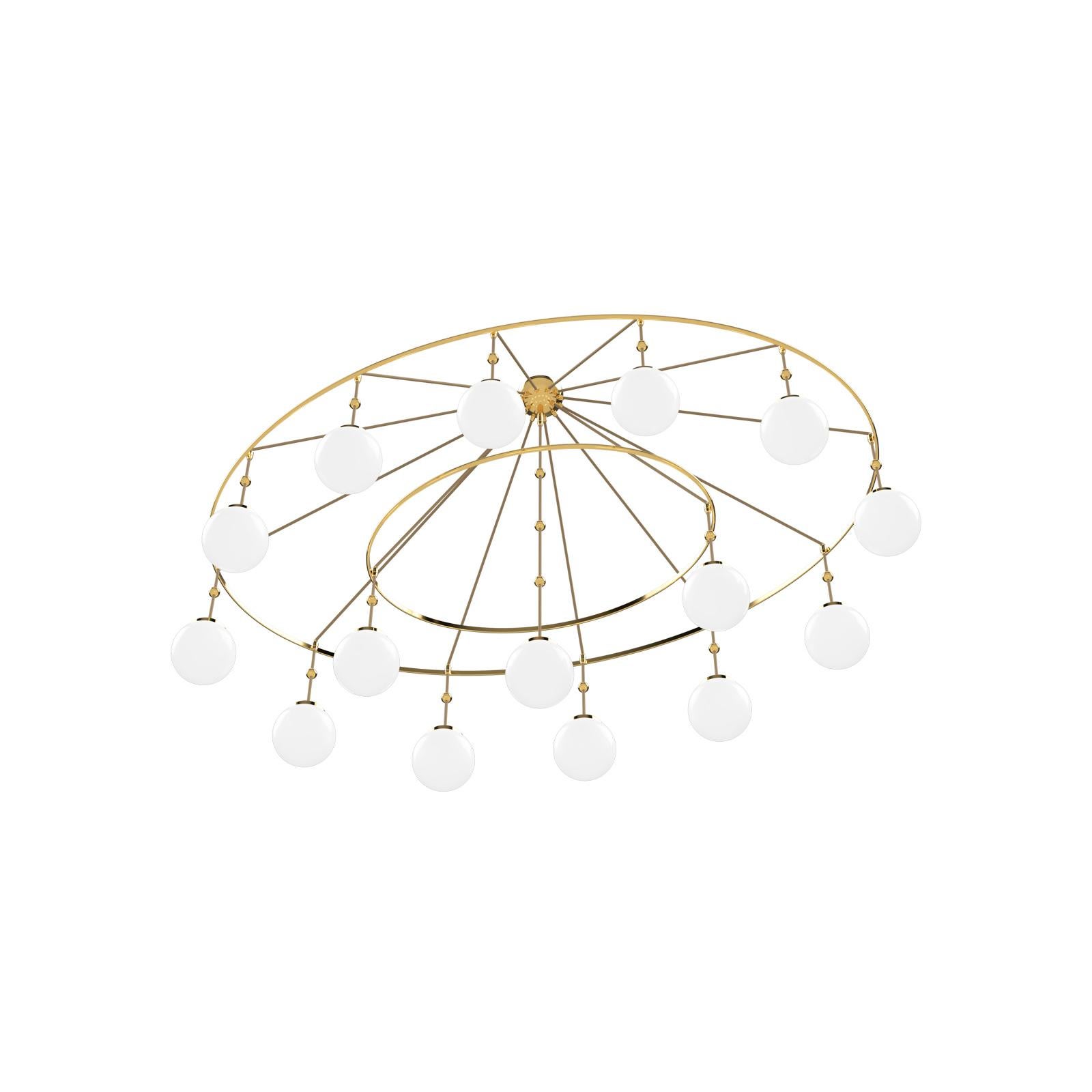 Jugendstil Variation of the Classical Brioni Chandelier by Adolf Loos, Re-Edition For Sale