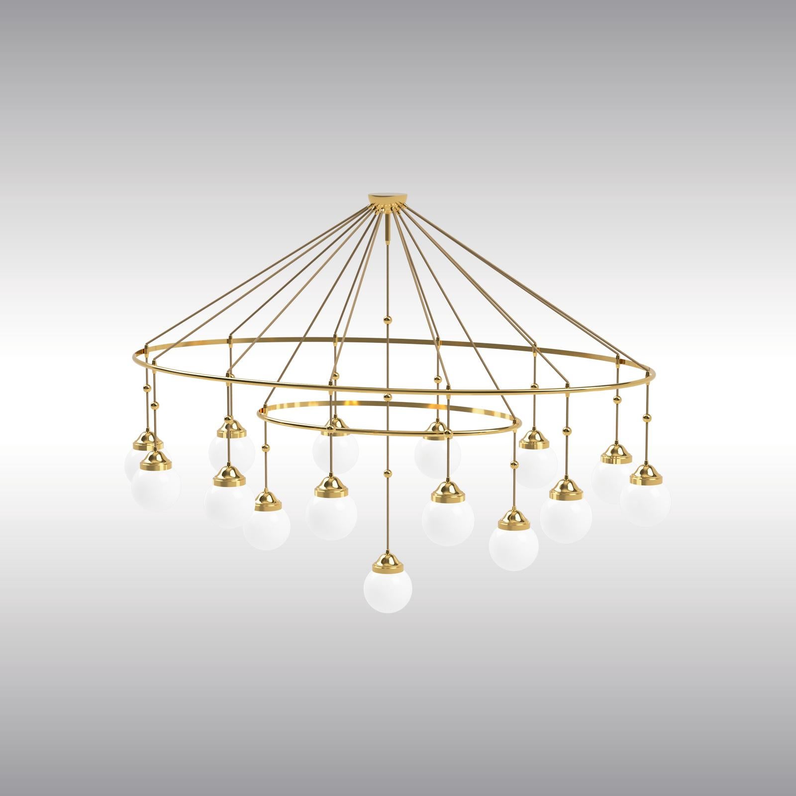 Austrian Variation of the Classical Brioni Chandelier by Adolf Loos, Re-Edition For Sale