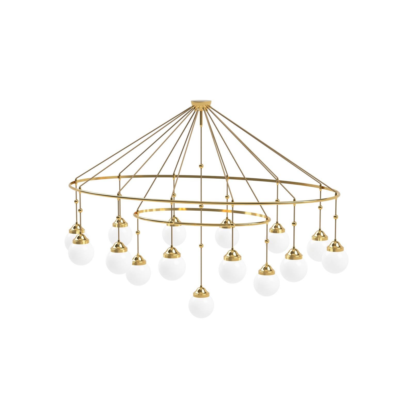 Variation of the Classical Brioni Chandelier by Adolf Loos, Re-Edition In New Condition For Sale In Vienna, AT