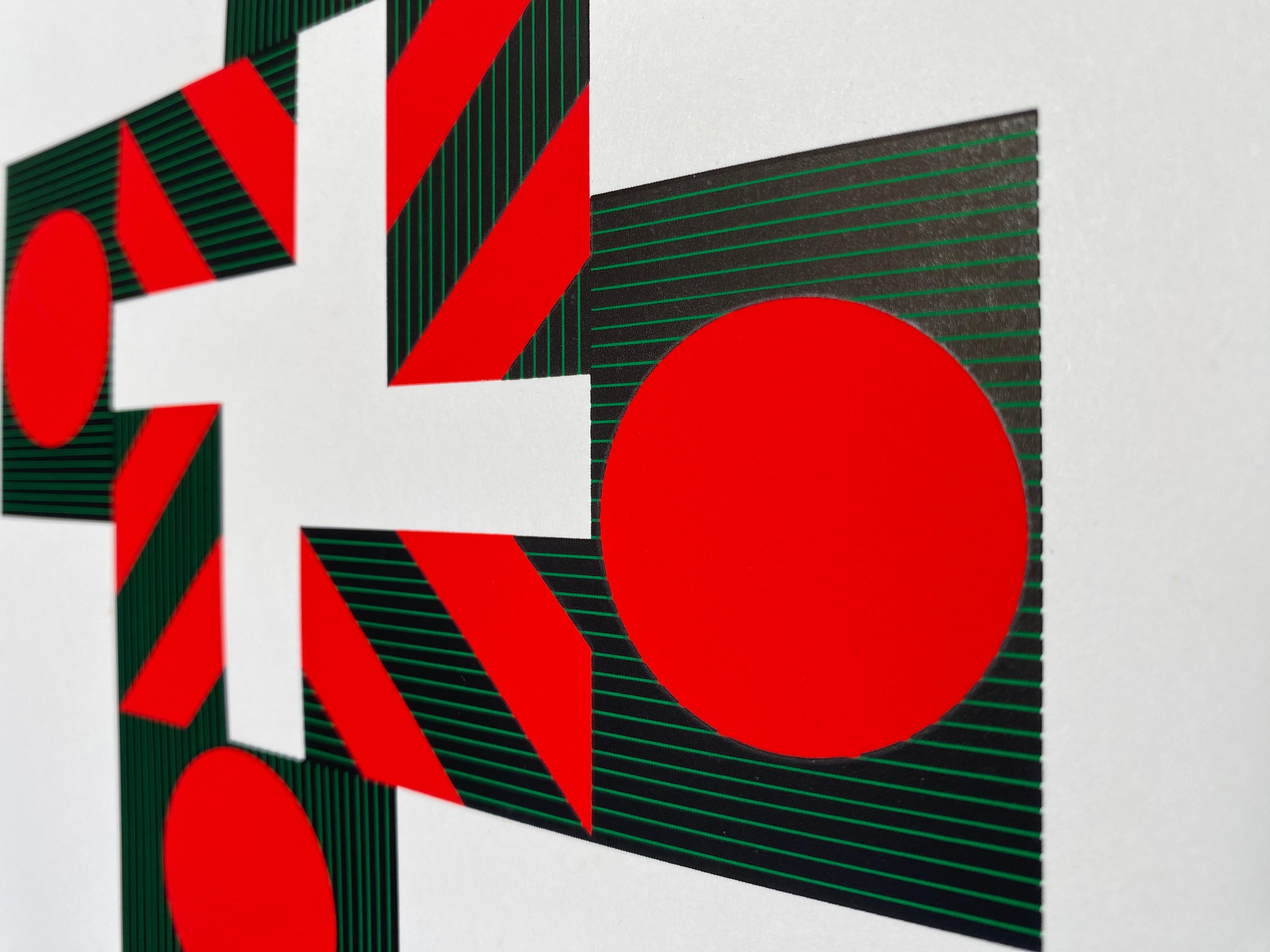 Mid-Century Modern Kumi Sugaï, “Crossing 4”, 1978 — Signed & Numbered Silkscreen For Sale