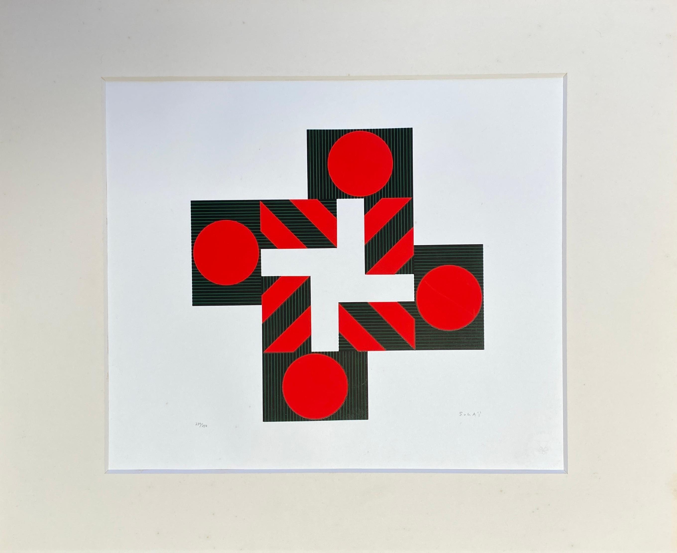 Paper Kumi Sugaï, “Crossing 4”, 1978 — Signed & Numbered Silkscreen For Sale