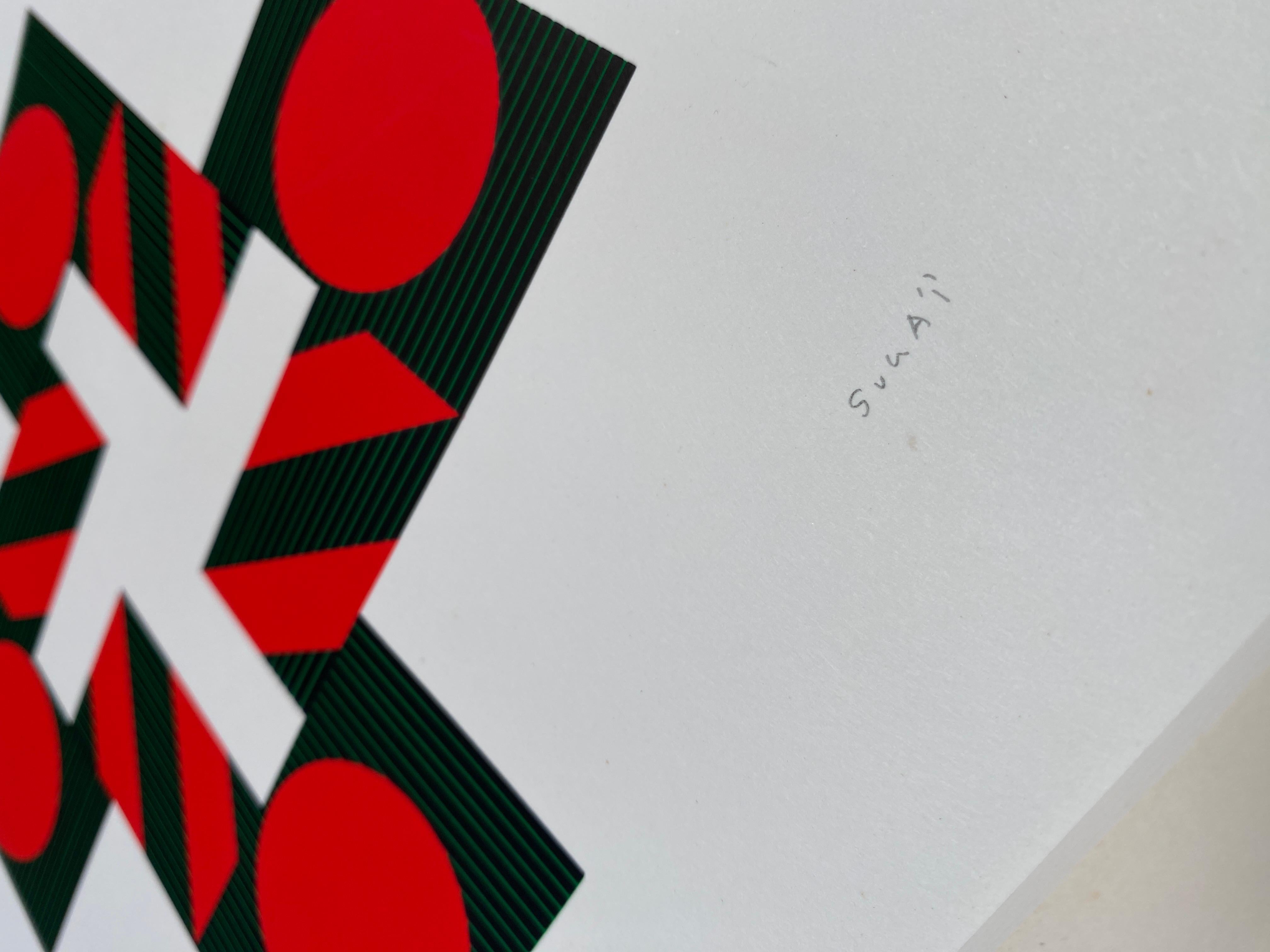 Kumi Sugaï, “Crossing 4”, 1978 — Signed & Numbered Silkscreen For Sale 4