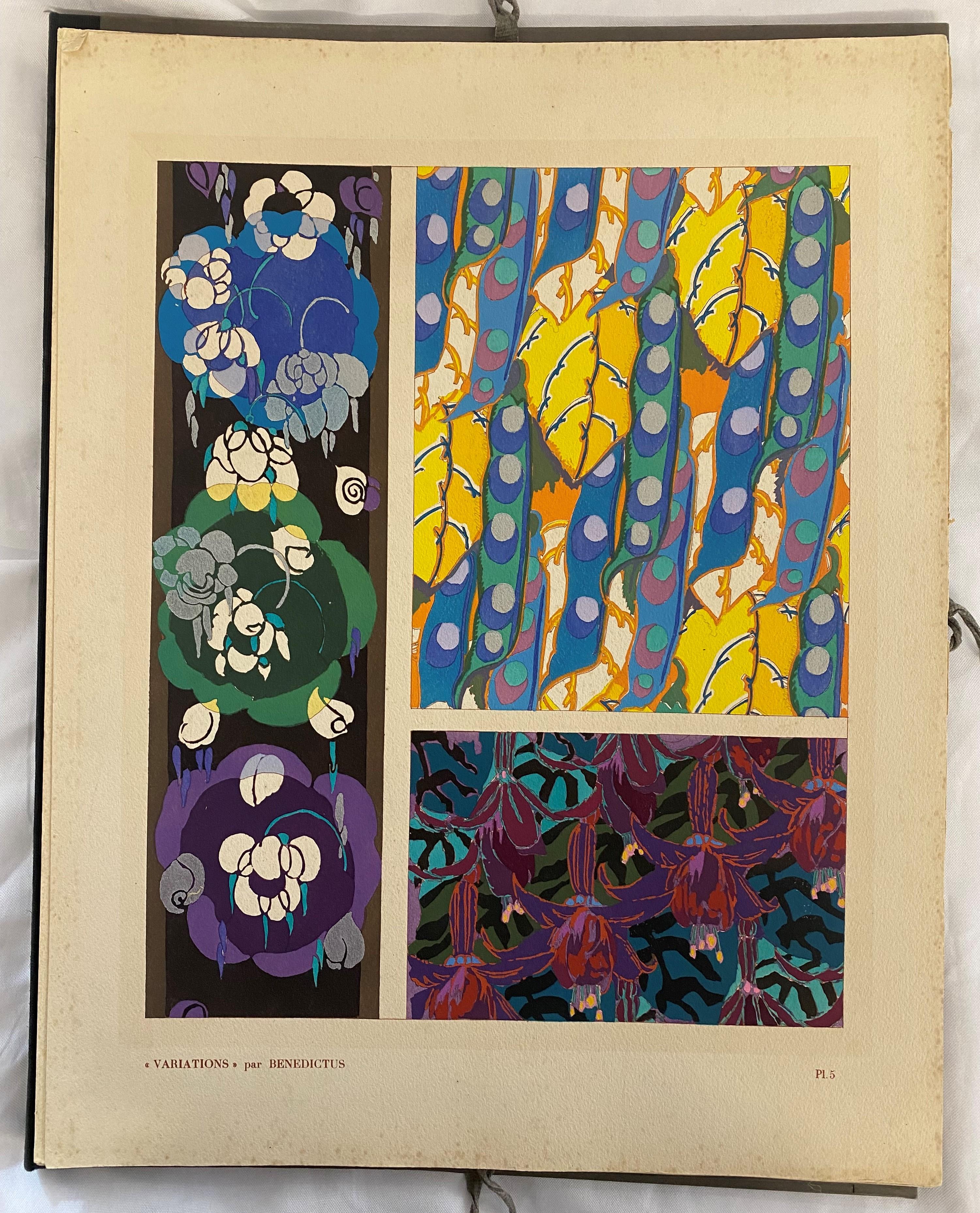 Variations de Benedictus, un Folio de 20 assiettes pochoir Bon état à North Yorkshire, GB