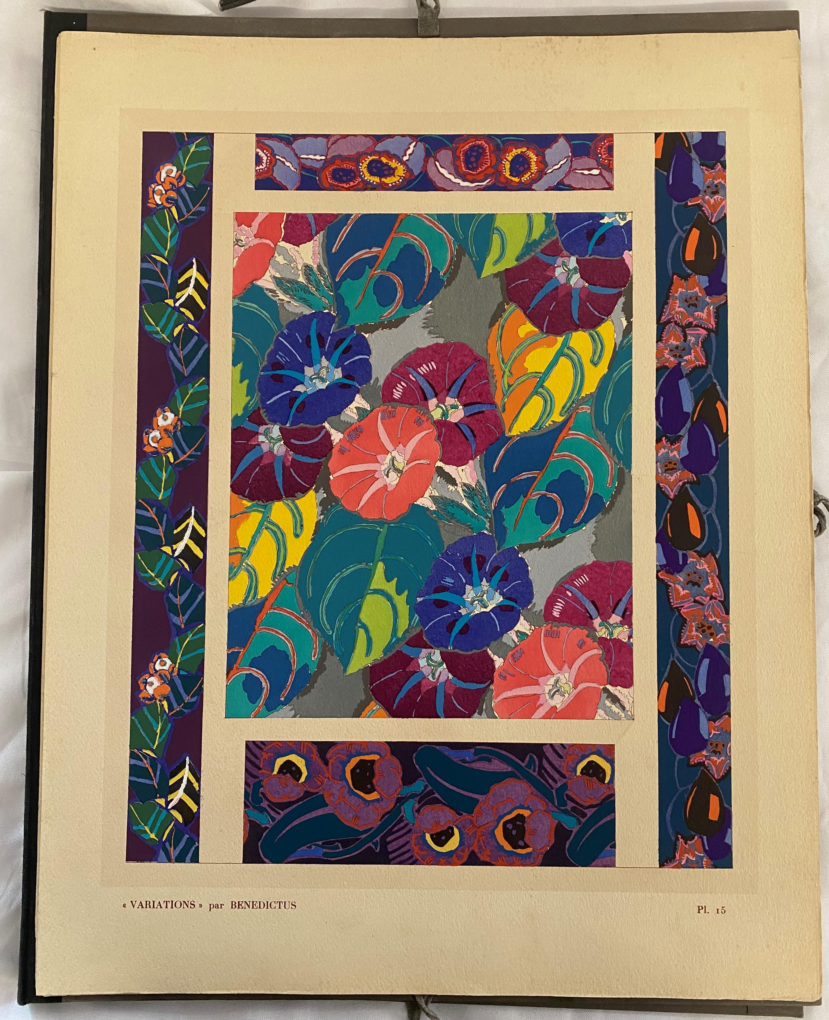 Variations de Benedictus, un Folio de 20 assiettes pochoir 1