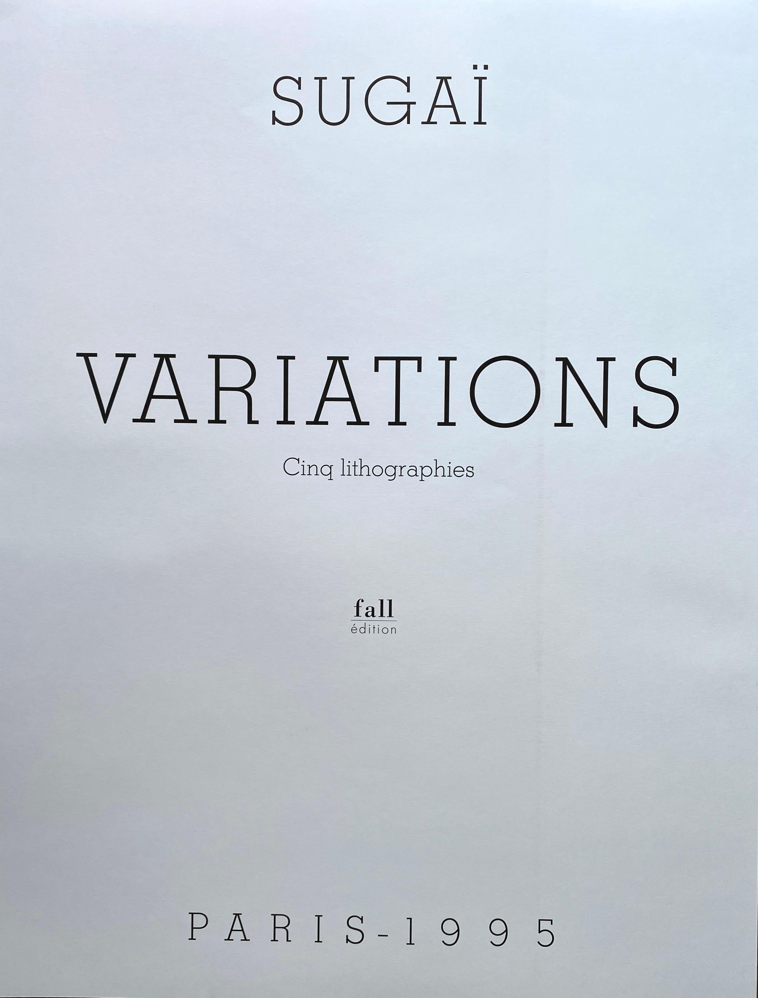 Variations Portfolio de cinq lithographies de Kumi Sugaï 1995 en vente 7