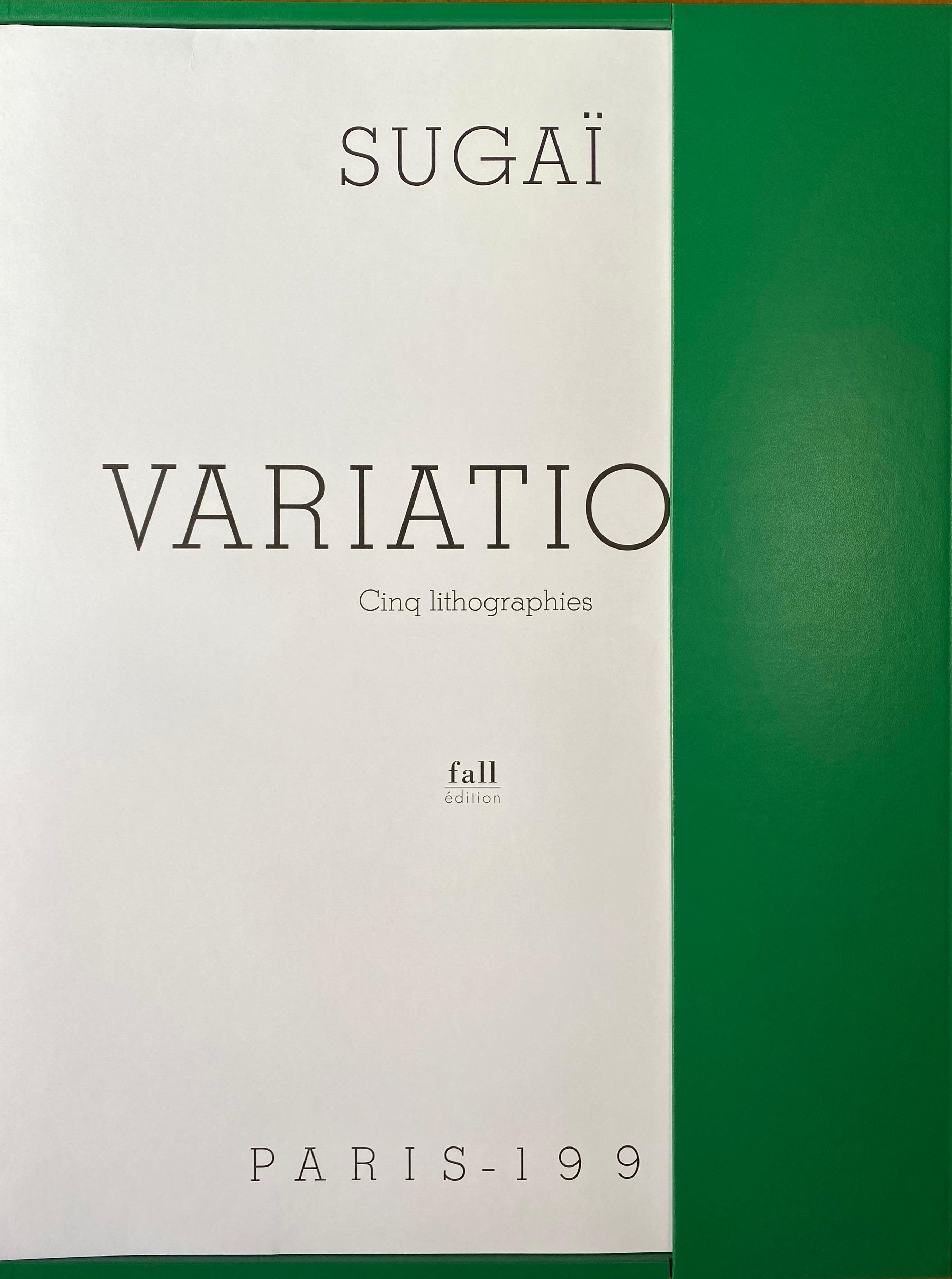 Minimaliste Variations Portfolio de cinq lithographies de Kumi Sugaï 1995 en vente