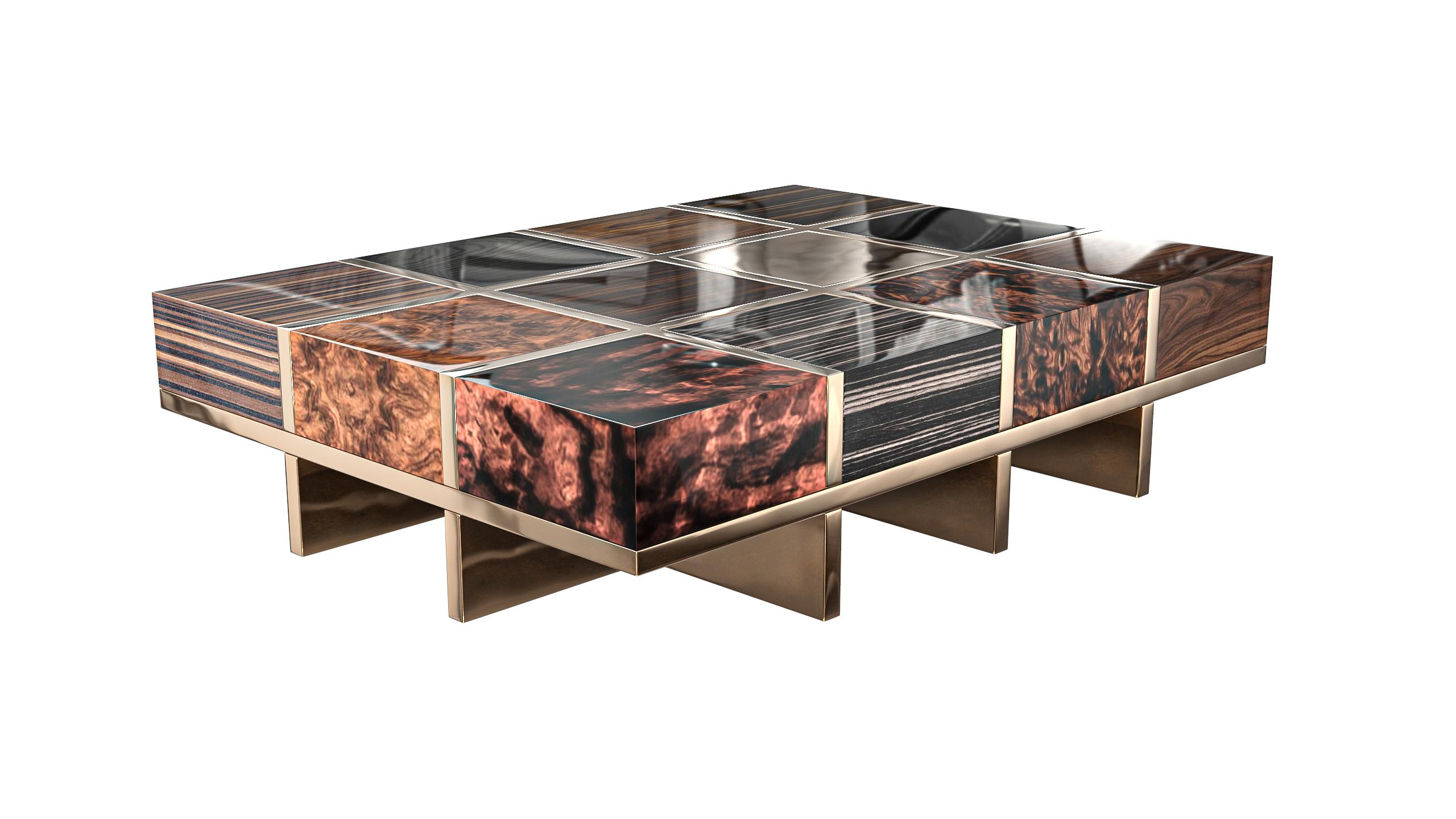 Table basse Variazione en bronze, fabriquée à la main, Istanbul en vente 1