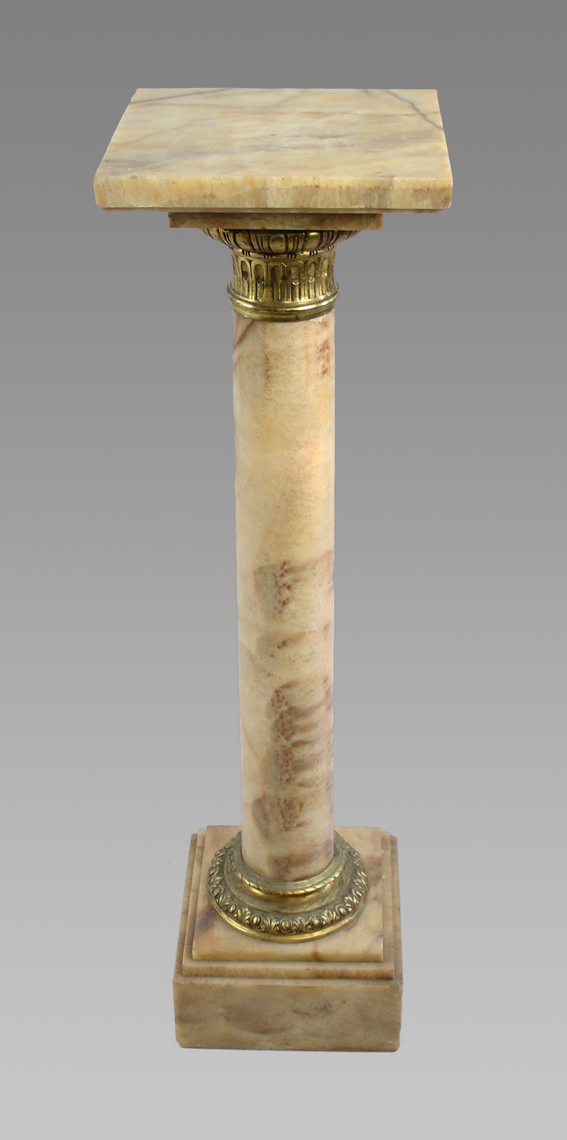 Variegated marble & gilt metal pedestal column


Measures: Top 30.5 x 30.5 cm 12 x 12 in

Height 107 cm 42 in


Period Mid 20th c.

Composition Marble, gilt metal

Condition Good condition. Very heavy. A little wear to marble