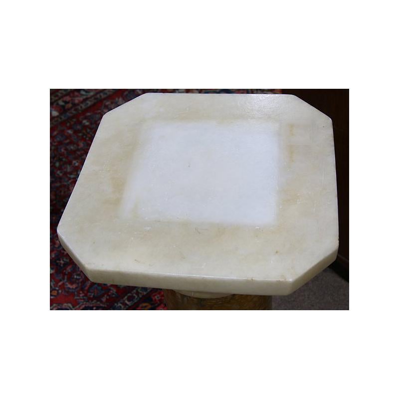 20th Century Variegated Marble Pedestal, Italian Neo Classical Style
