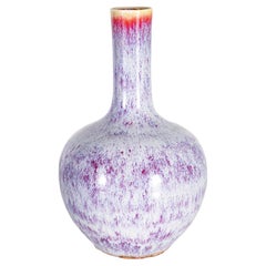 Vase chinois à glaçure bigarrée couleur sang de bœuf