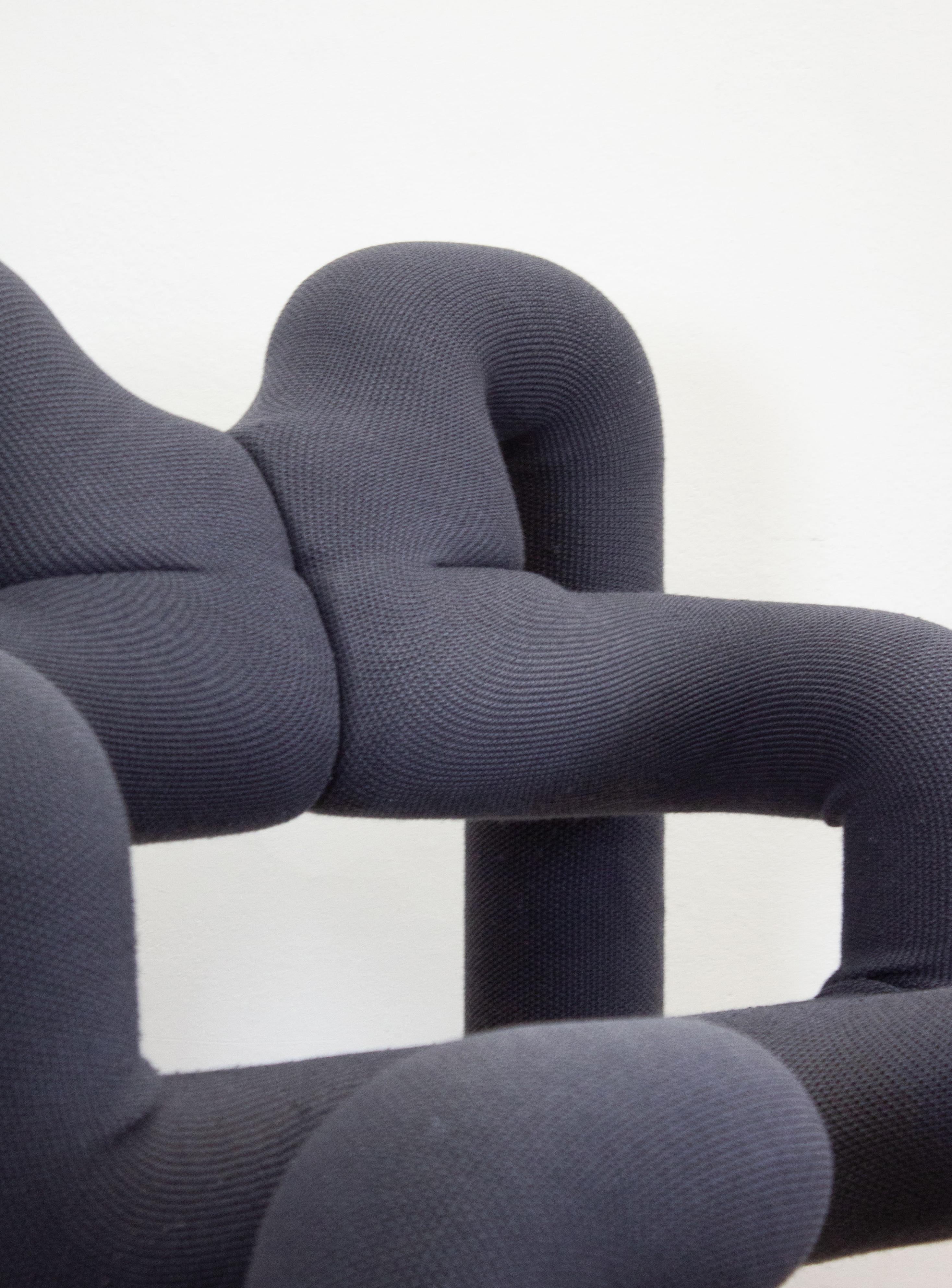 Late 20th Century Varier Ekstrem Lounge Chair by Terje Ekstrøm (Dark Blue Grey)