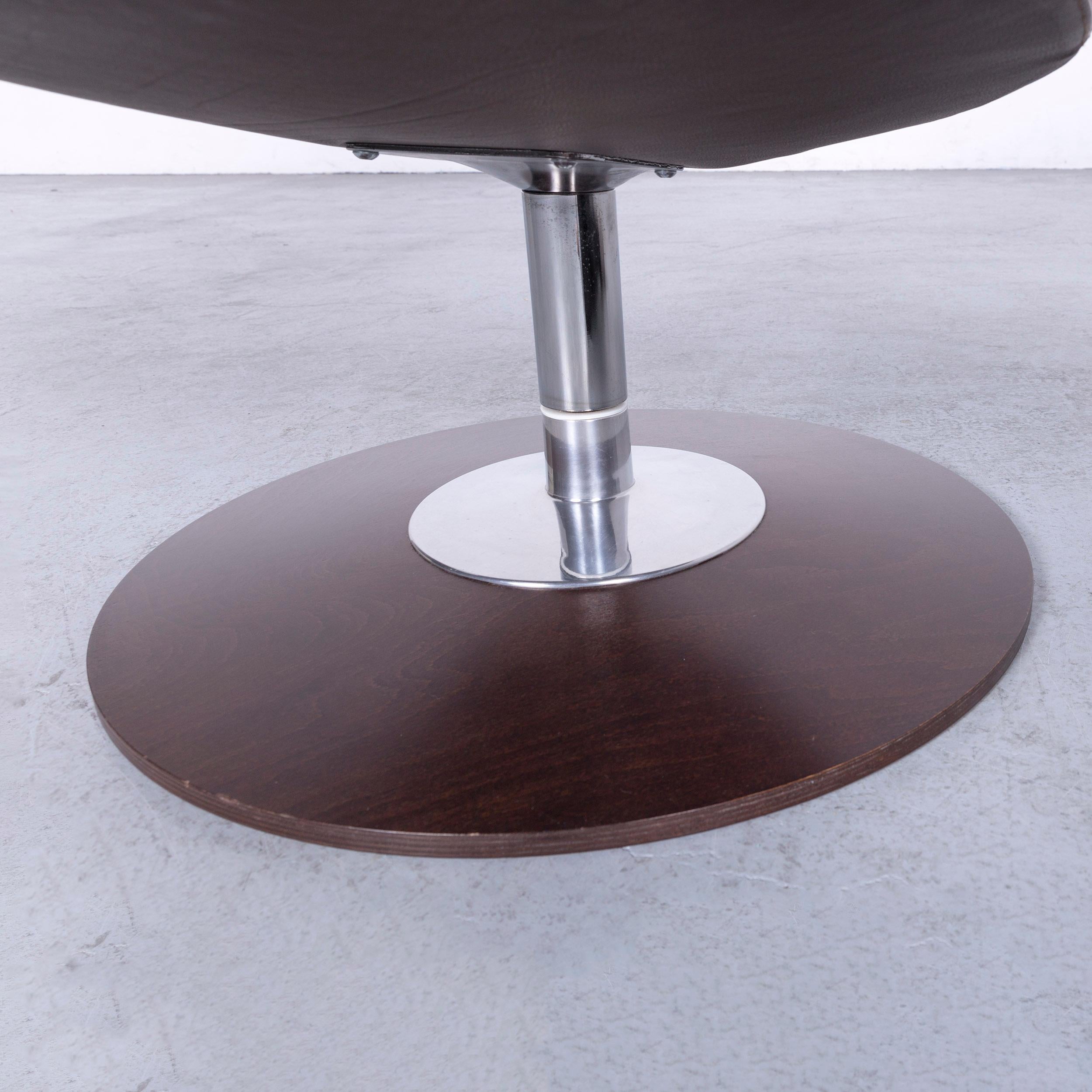 German Varier Peel Designer Leather Club Chair Brown One-Seat Chair