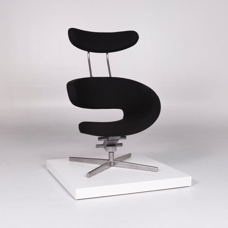 Varier Peel Designer Stoff Sessel By Olav Eldoy Schwarz Inkl Hocker At 1stdibs