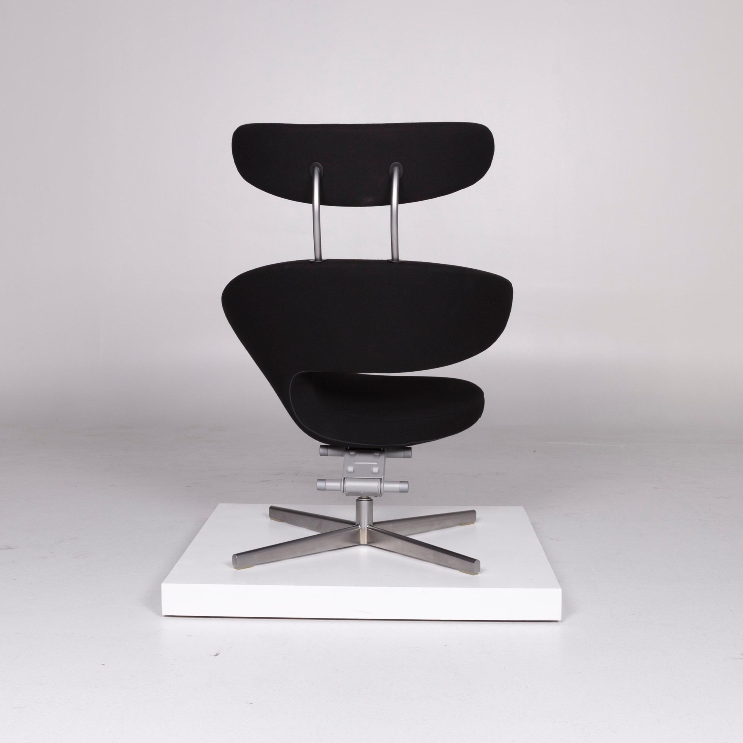 Varier Peel Designer Stoff Sessel by Olav Eldoy Schwarz inkl. Hocker 1