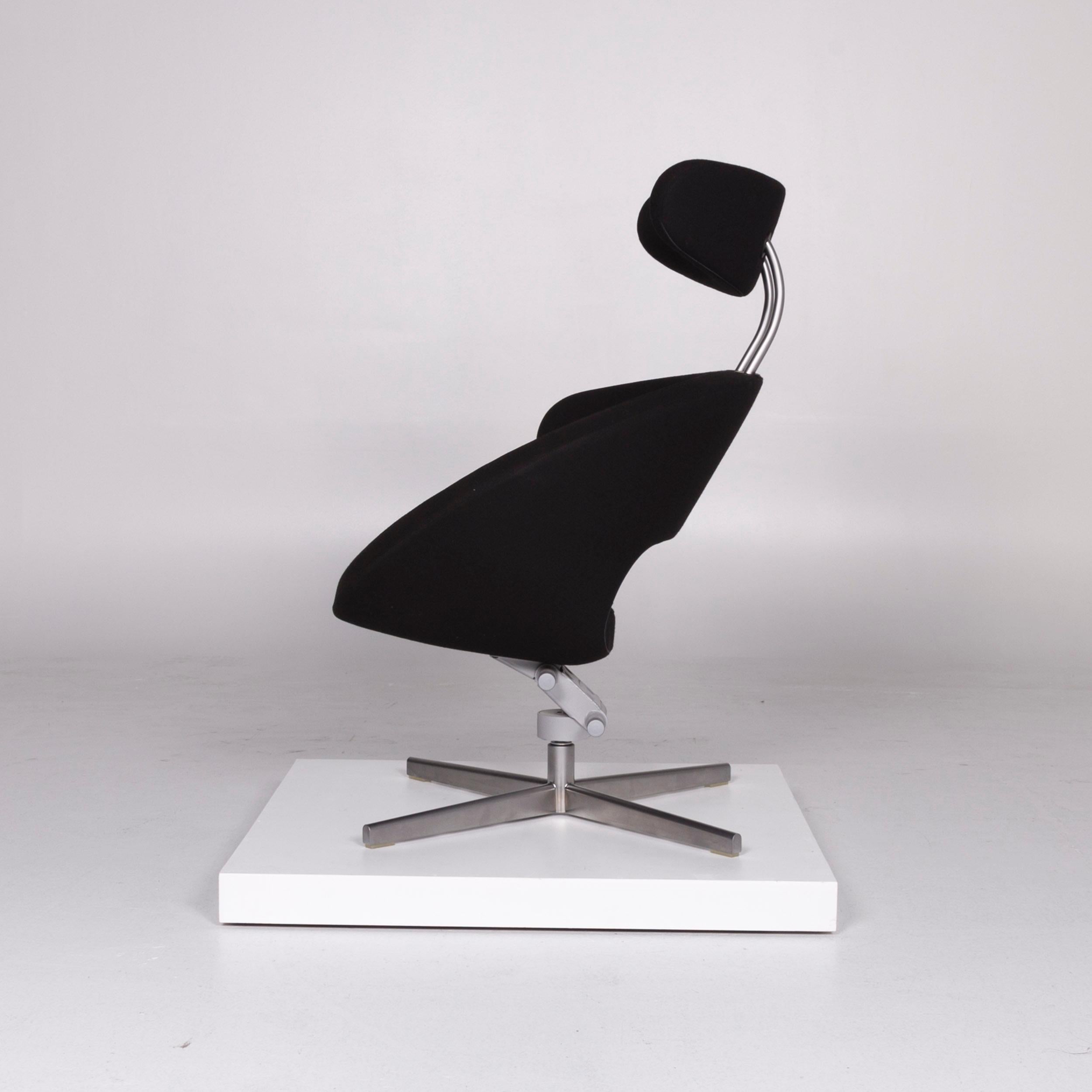 Varier Peel Designer Stoff Sessel by Olav Eldoy Schwarz inkl. Hocker 2
