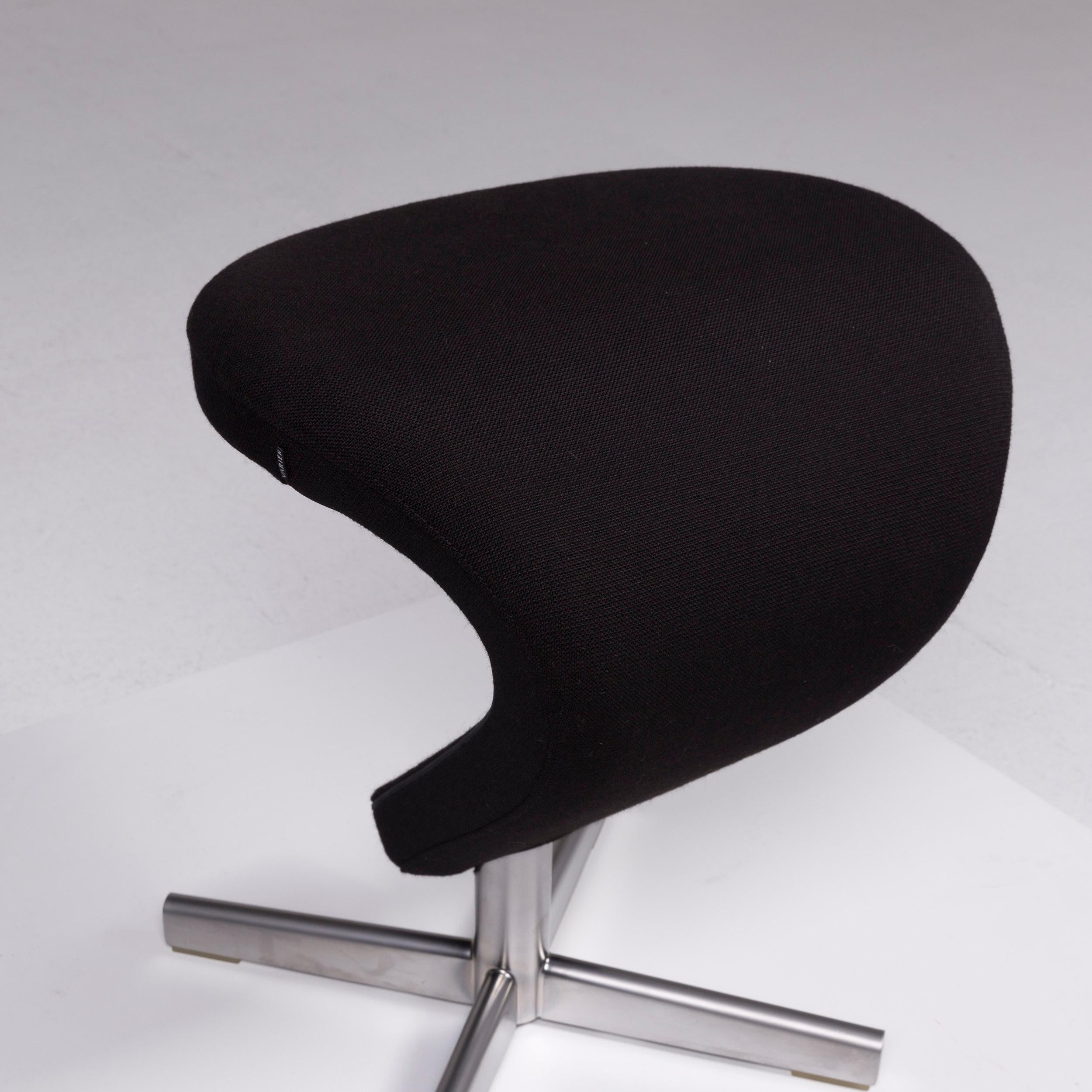 Varier Peel Designer Stoff Sessel by Olav Eldoy Schwarz inkl. Hocker 6