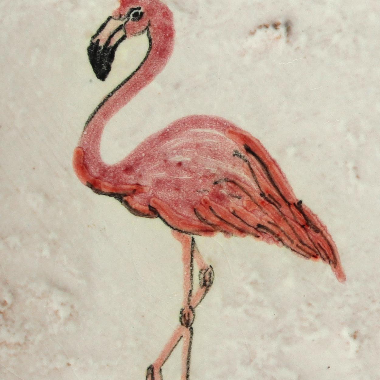 Variety of Flamingo Majolica Tiles, Handmade in Italy For Sale 1